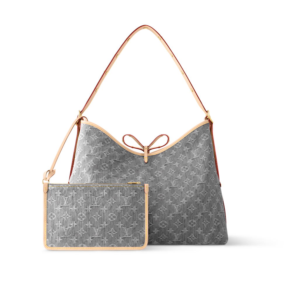 Louis Vuitton CarryAll Medium Monogram Denim Handbag - Image 3