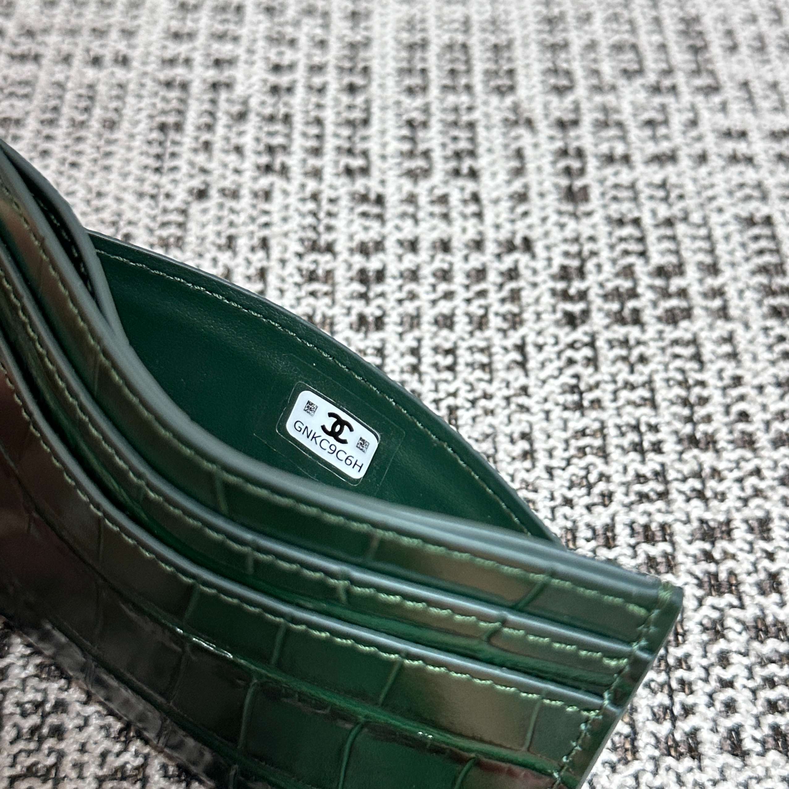 Chanel Crocodile-Pattern Leather Wallet - Image 3