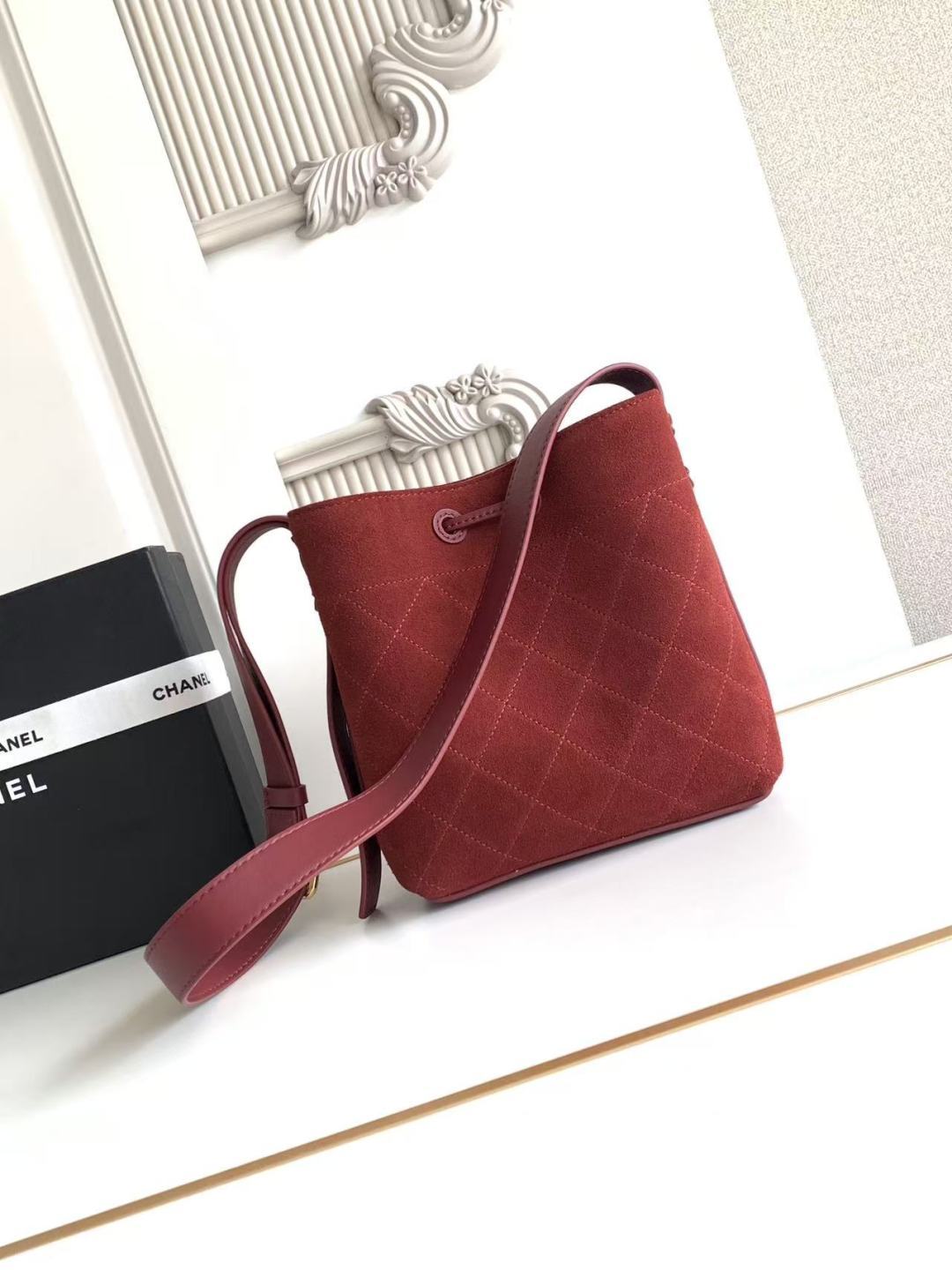Chanel 26B AS6537 Small Leather Bucket Crossbody Bag - Image 3