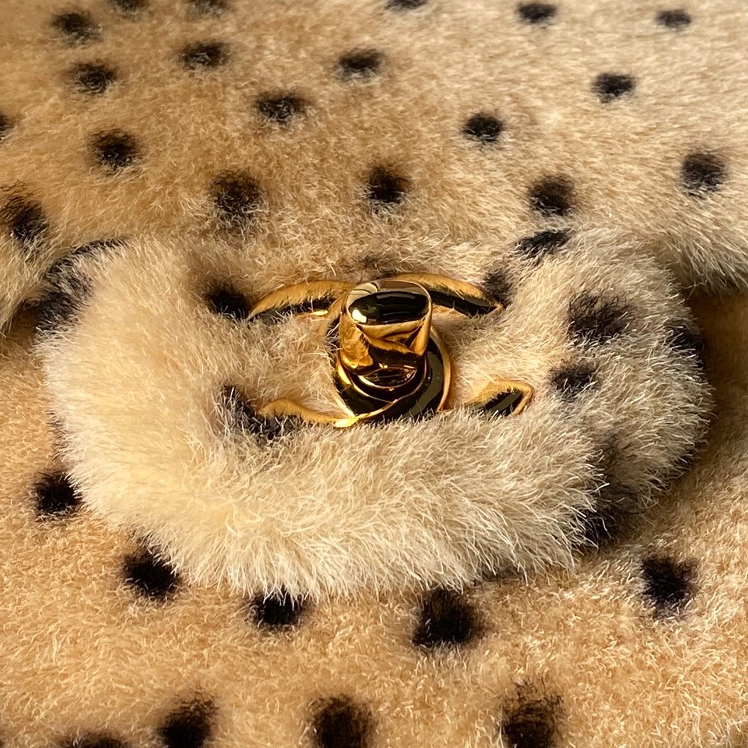 Chanel Limited-Edition Leopard-Print Velvet Classic Flap Bag - Image 3