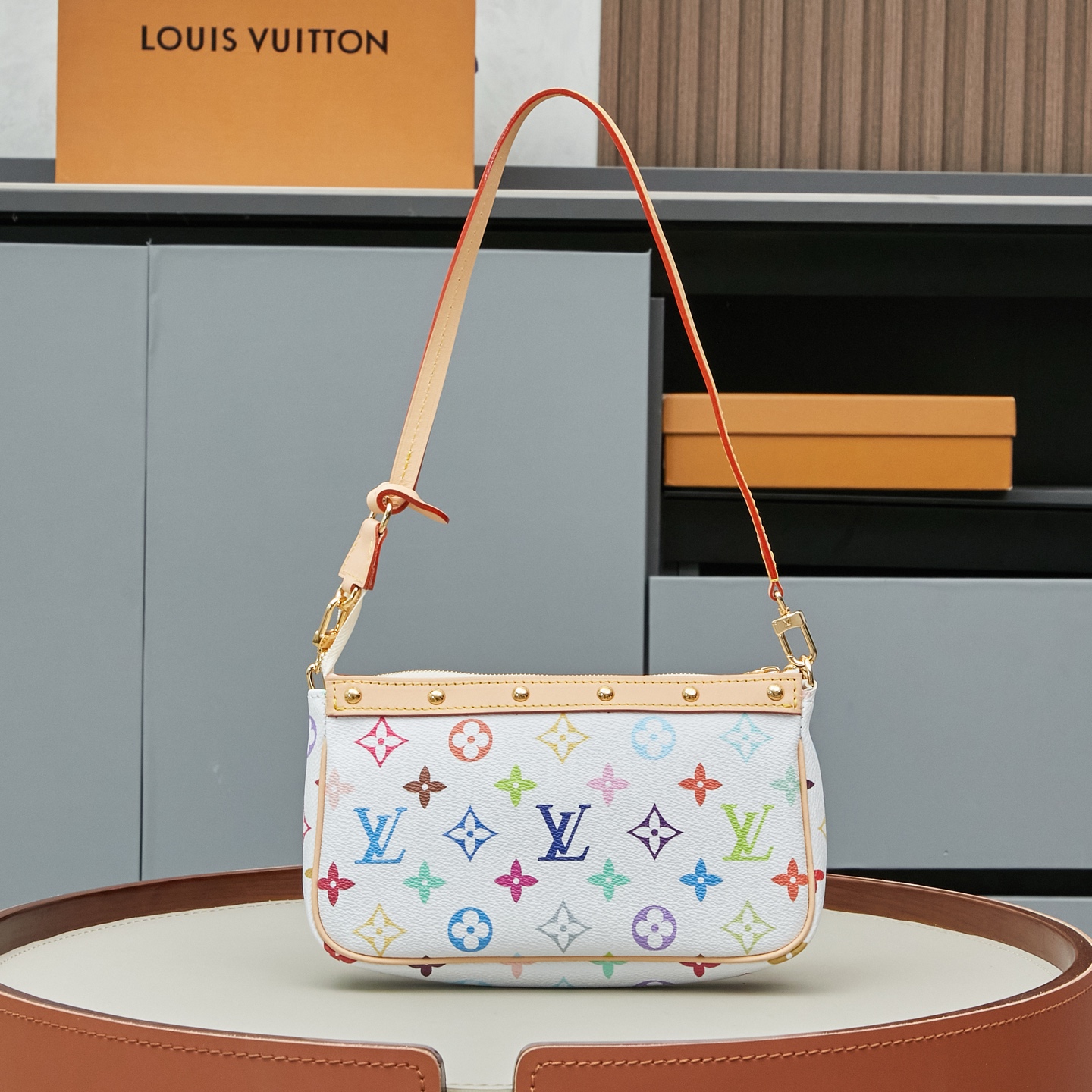 Louis Vuitton x Takashi Murakami Pochette Accessoires Bag - Monogram Coated Canvas - Image 3