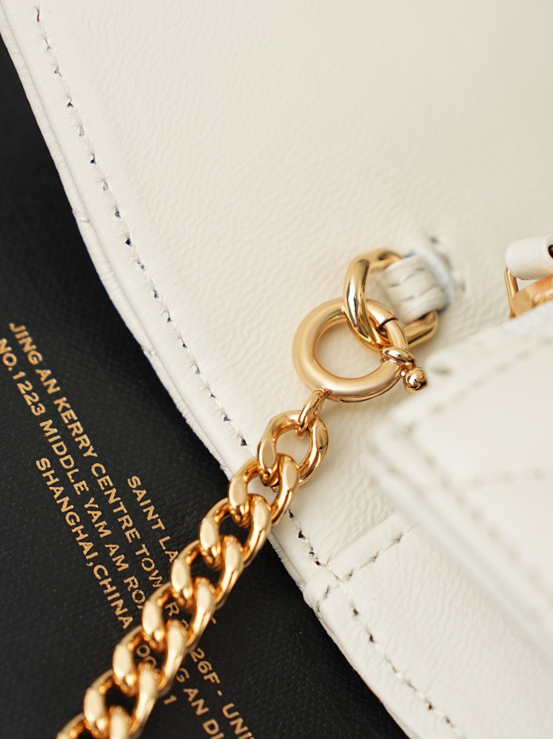 White Lambskin Small Envelope Clutch Bag - Image 3