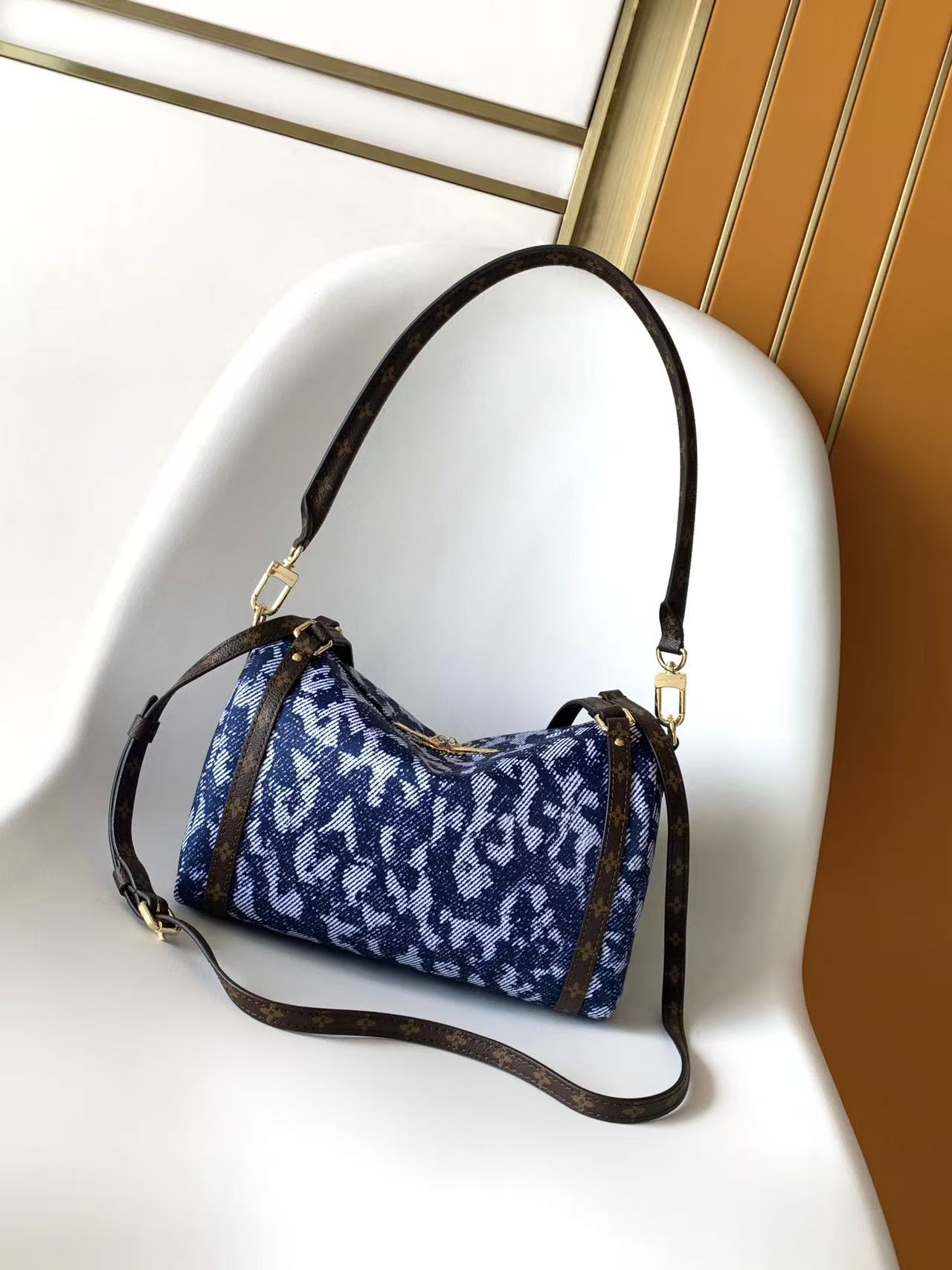 Small Monogram Leather Handbag - Image 3