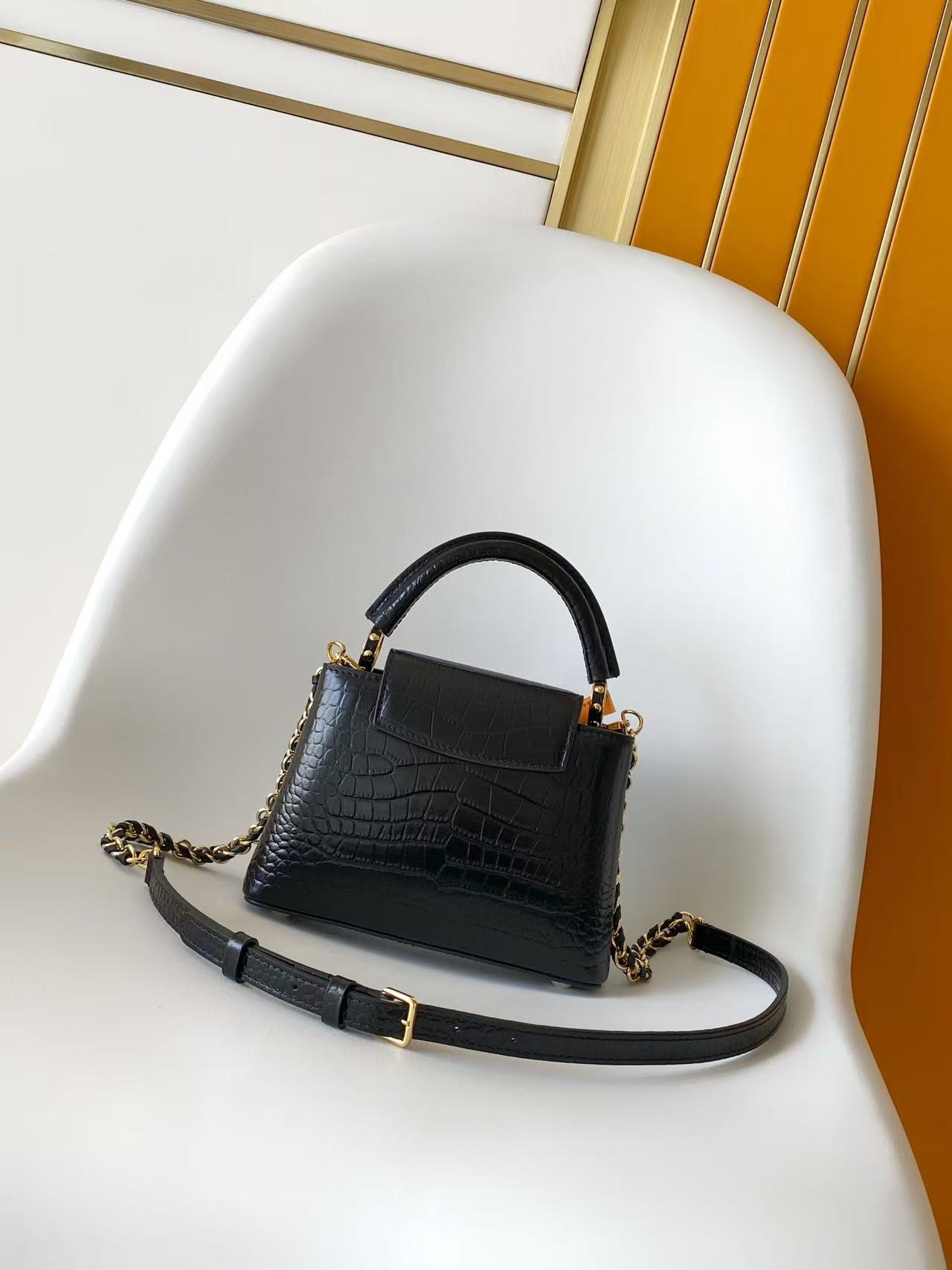 Louis Vuitton Mini Handbag in Taurillon Leather - Image 3