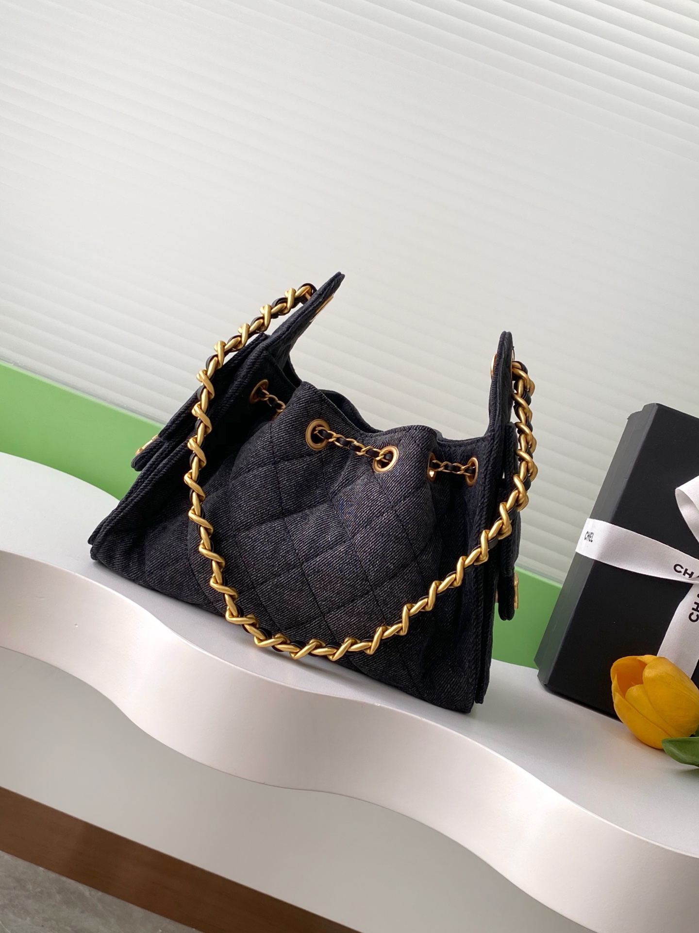 Chanel Mini Denim Hobo Bag AS5631 - Image 3