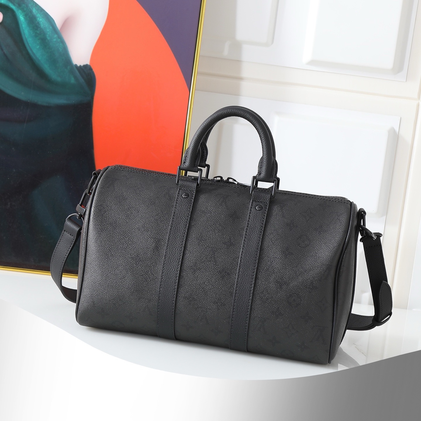 Louis Vuitton Keepall Bandouliere 35 Travel Bag M28370 Monogram Midnight - Image 3