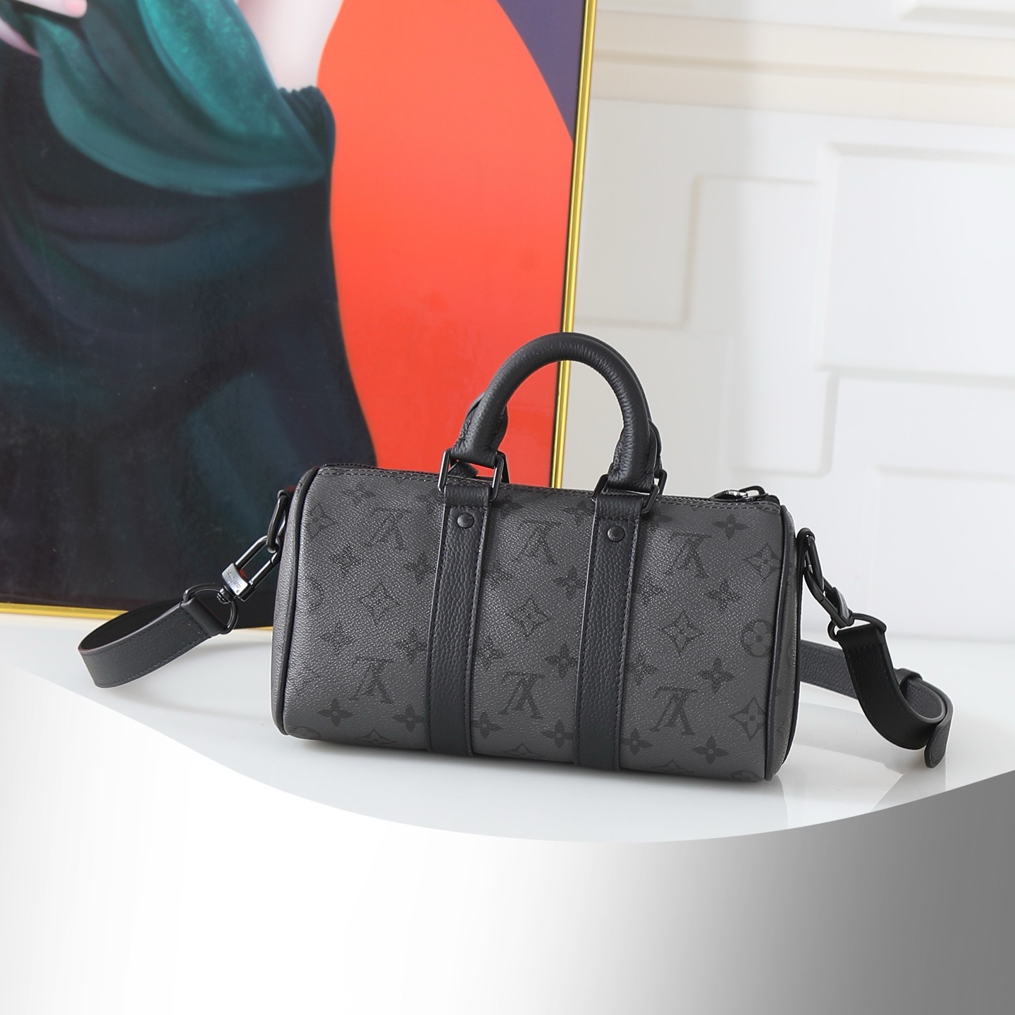 Louis Vuitton Keepall Bandoulière 25 Handbag M28369 in Monogram Midnight - Image 3