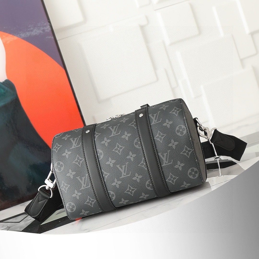 Louis Vuitton Keepall XS Monogram Eclipse Upside Down Travel Bag - Image 3