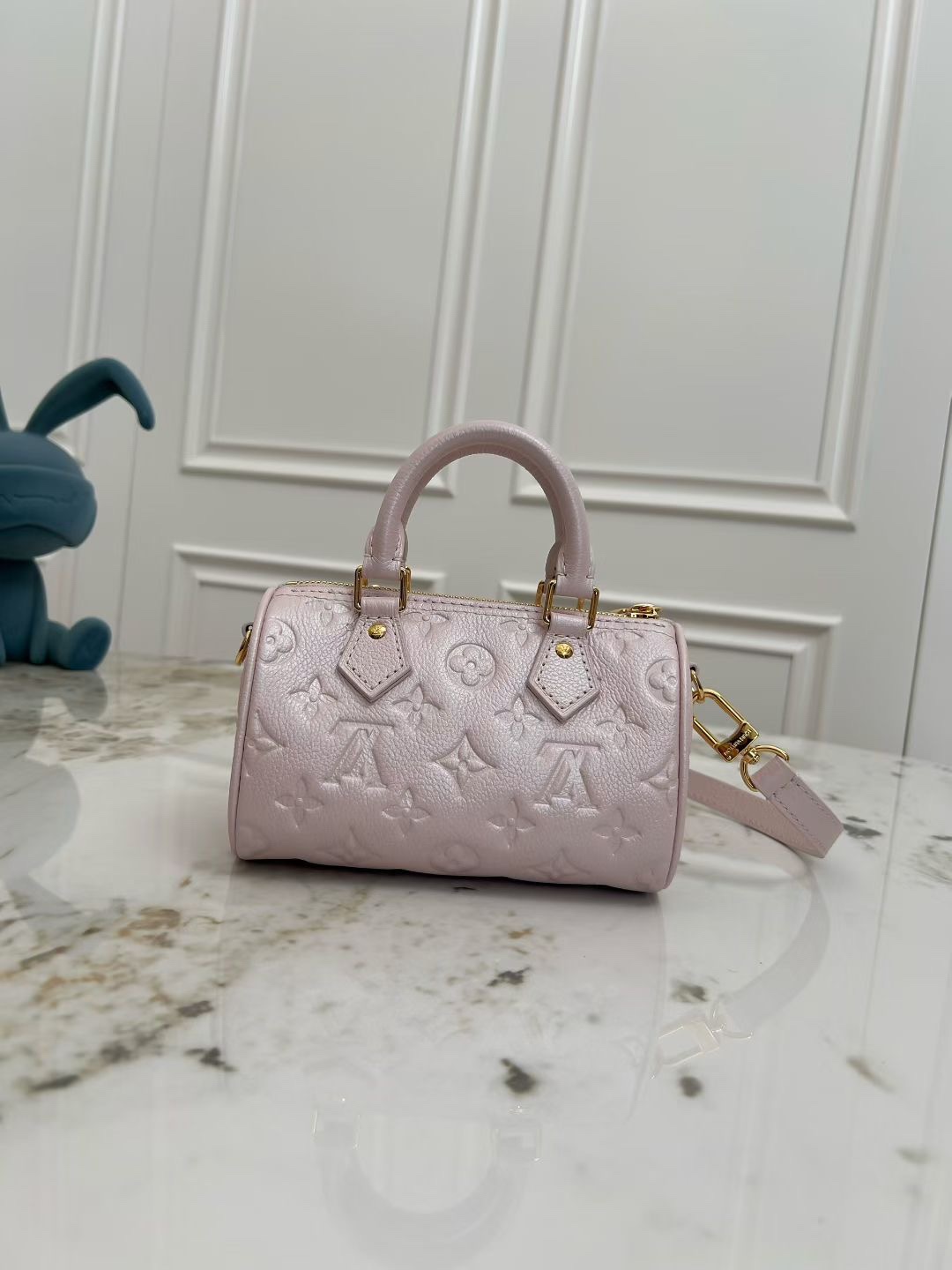 Louis Vuitton Nano Speedy Handbag in Monogram Empreinte Shimmery Leather - Image 3