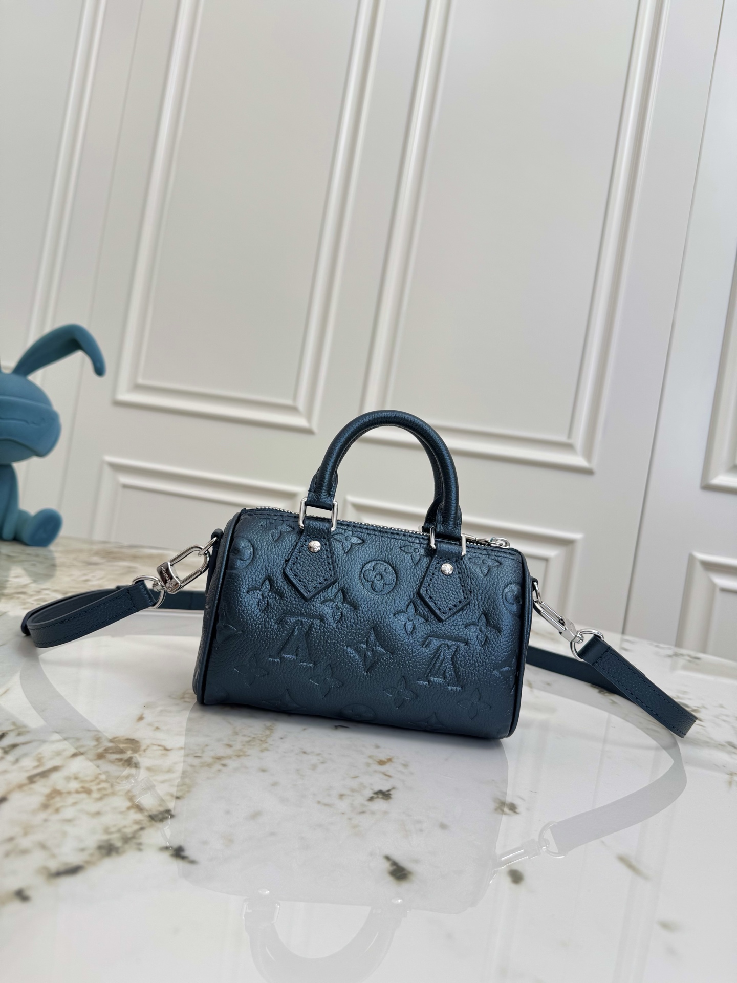 Louis Vuitton Nano Speedy Handbag in Pearl Blue - Image 3