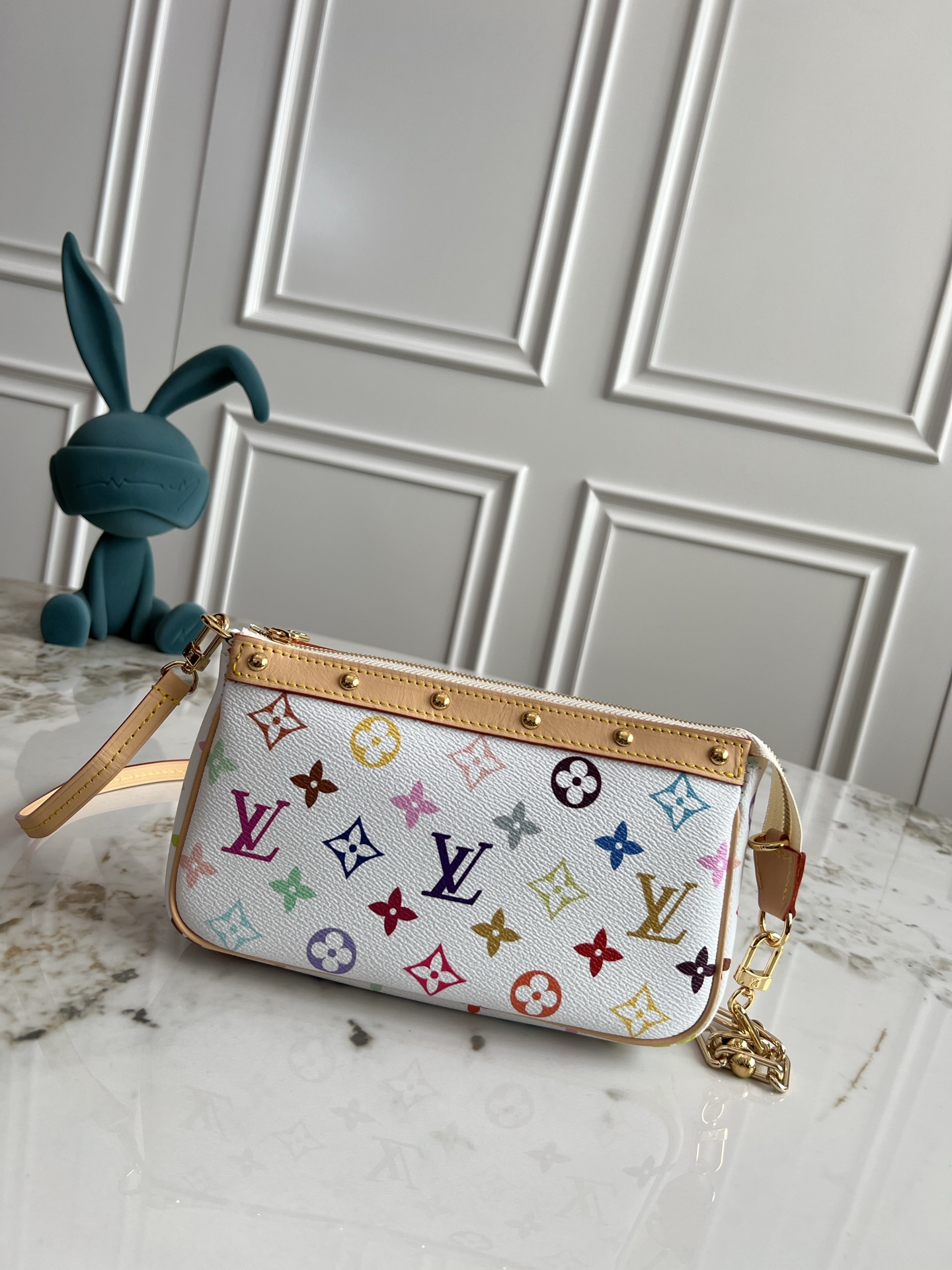 Louis Vuitton x Takashi Murakami Pochette Accessoires Handbag - Image 3