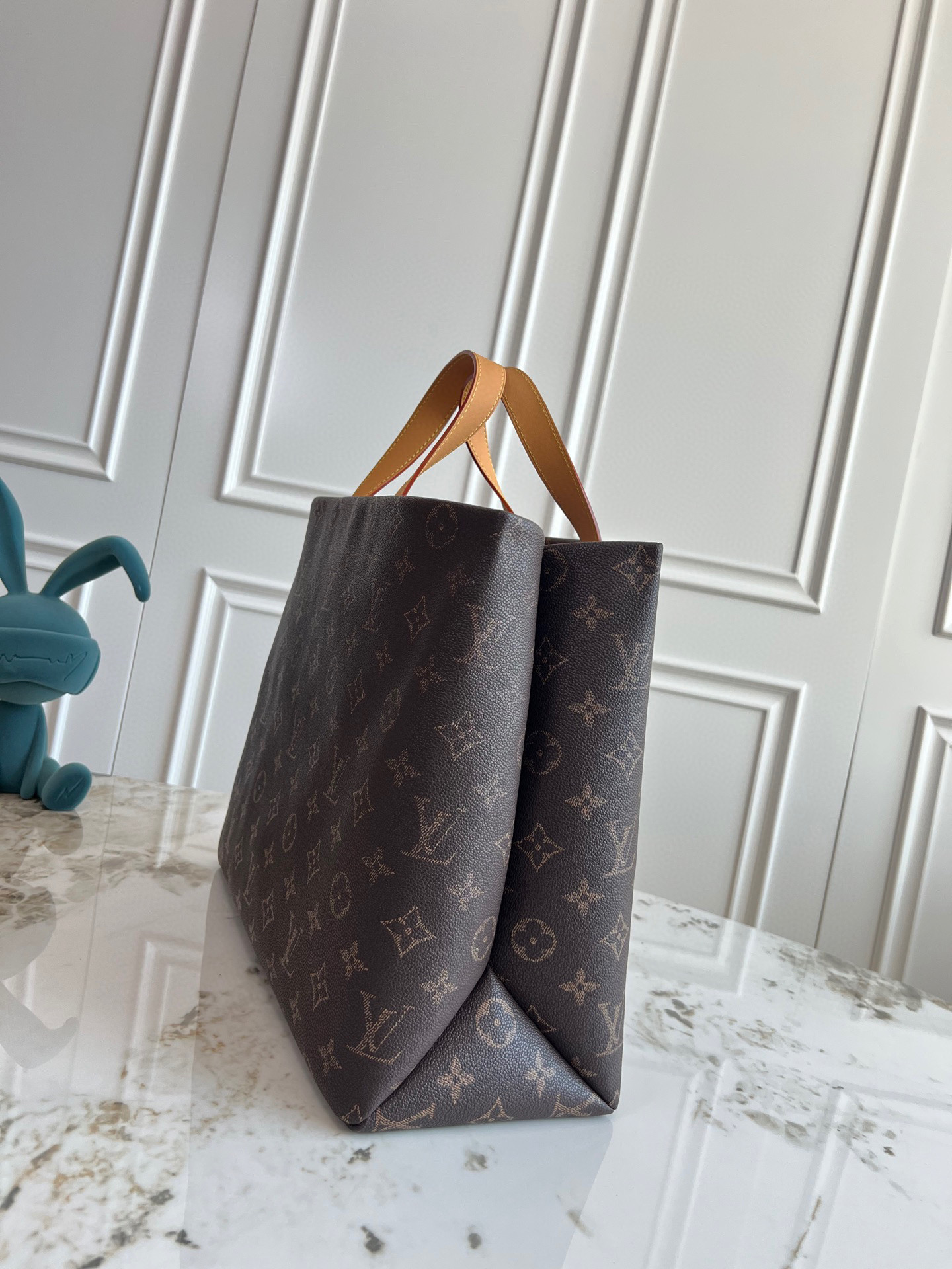 Shopper Tote MM in Monogram Cowhide Leather - Image 3
