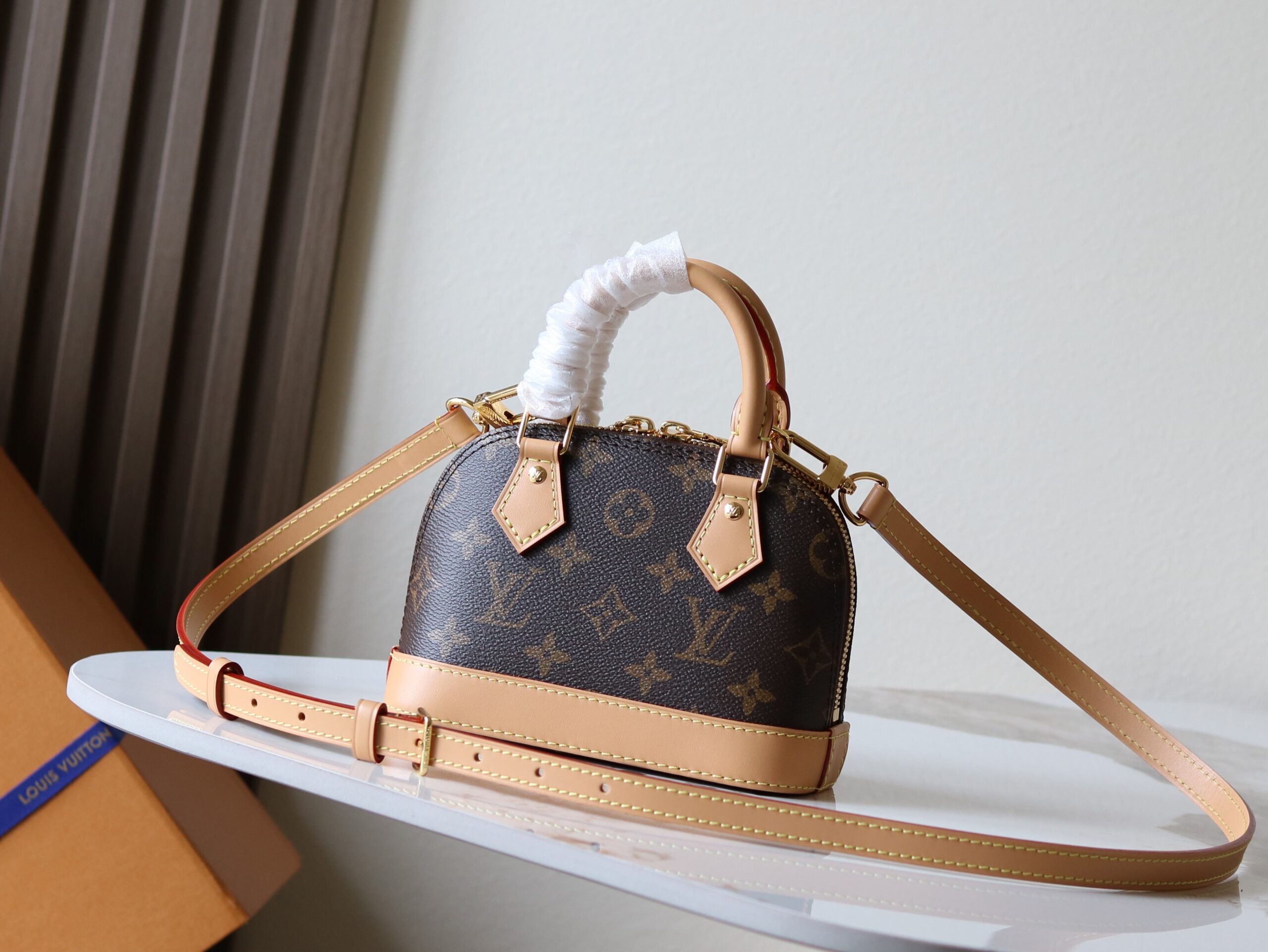 Louis Vuitton Nano Alma Handbag in Monogram Dune Canvas - Image 3