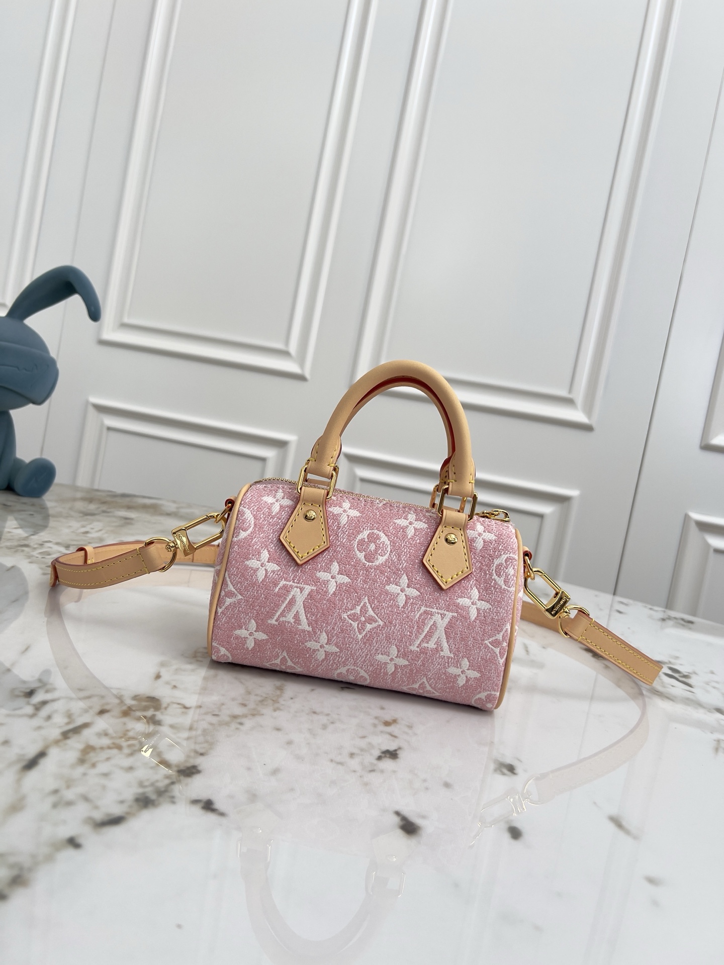 Louis Vuitton Nano Speedy Monogram Denim Crossbody Bag - Image 3