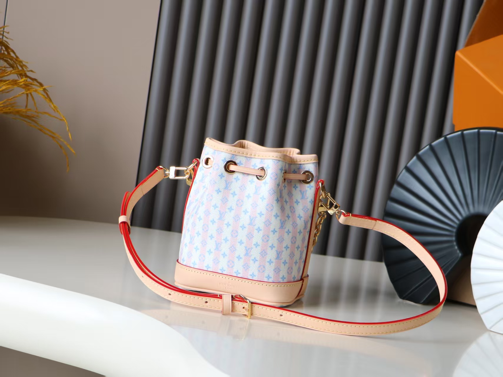 Louis Vuitton Nano Noé LV Stamp Canvas Crossbody Bag - Image 3