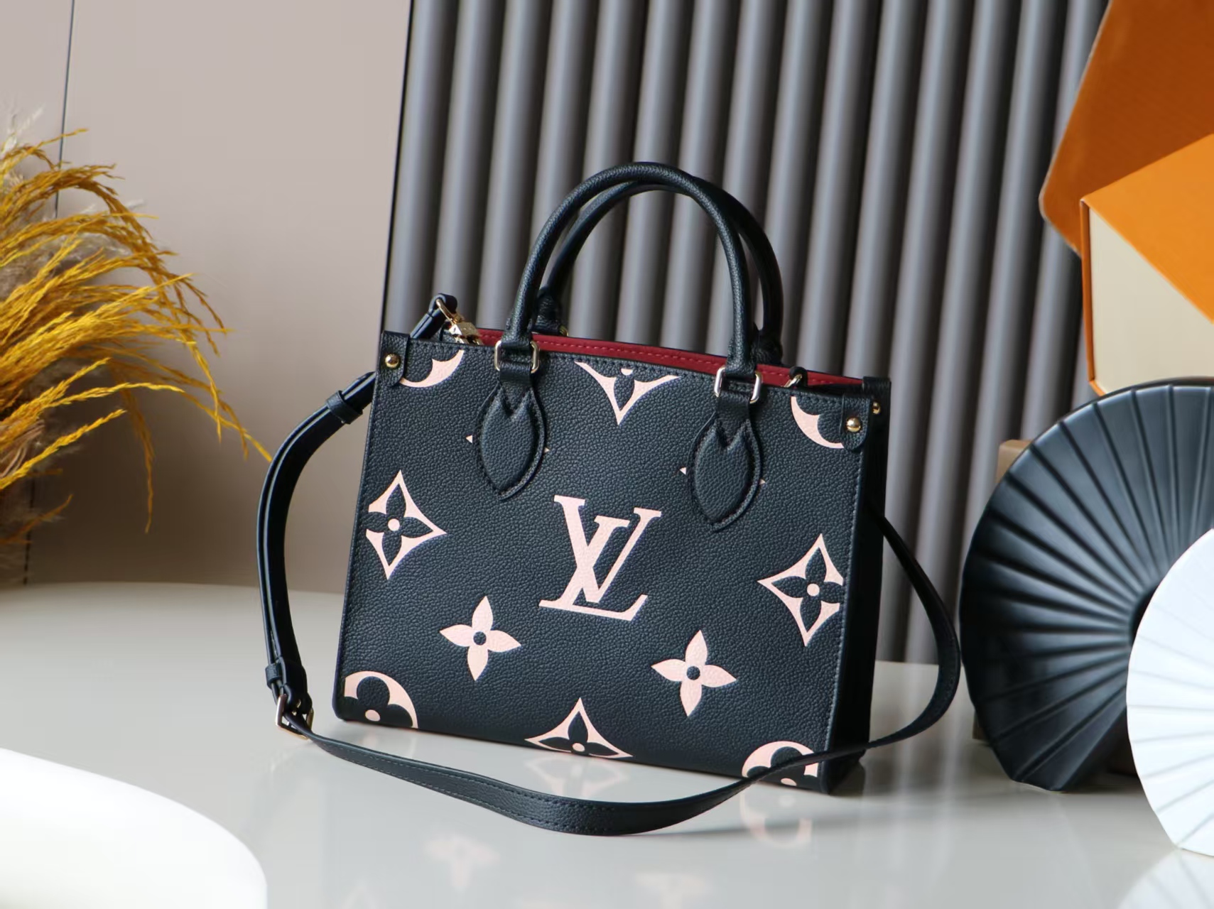 Louis Vuitton OnTheGo Tote Bag in Monogram-Embossed Cowhide Leather - Image 3