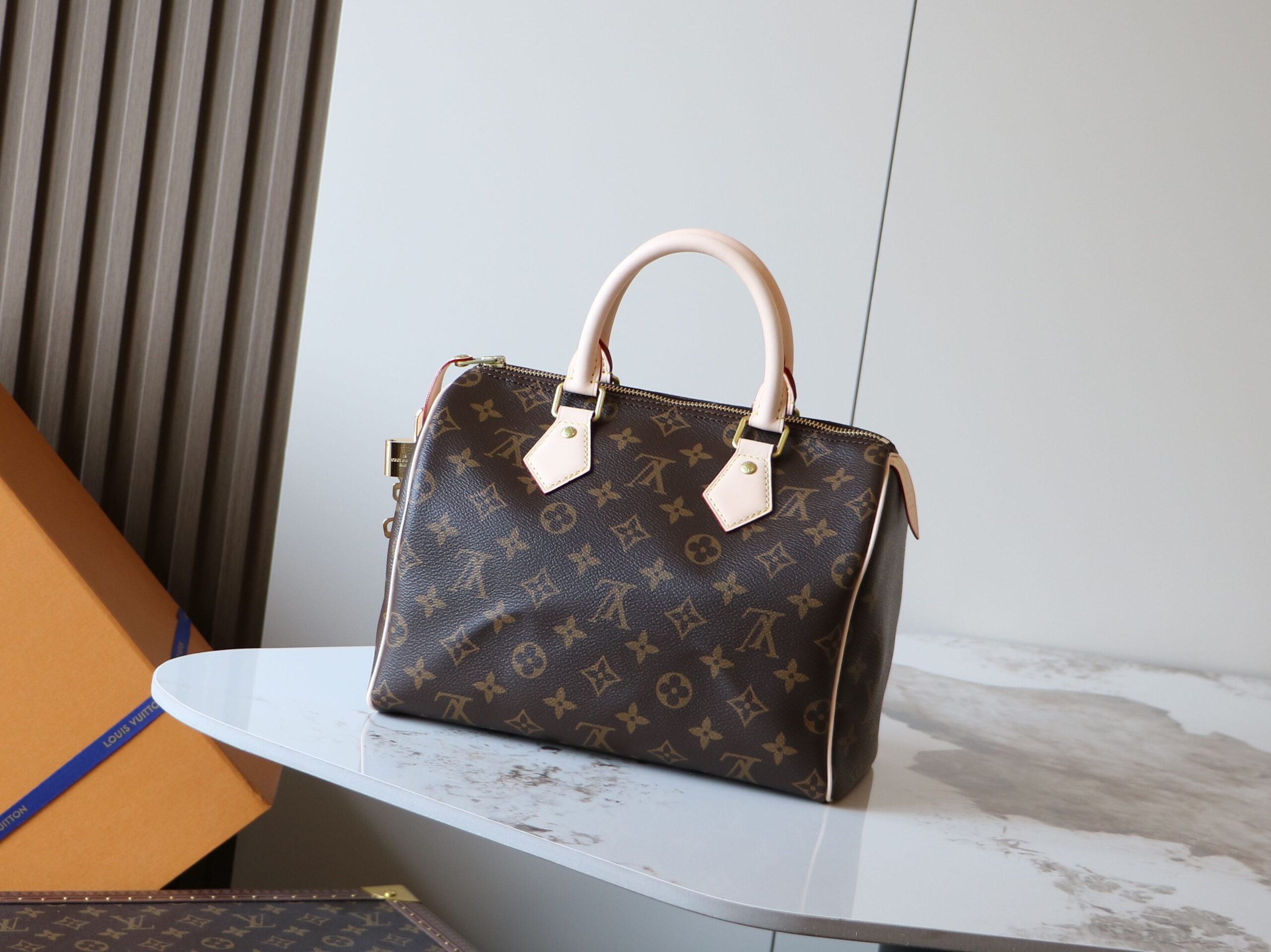 Louis Vuitton Speedy Handbag M41109 in Blue Damier Canvas - Image 3