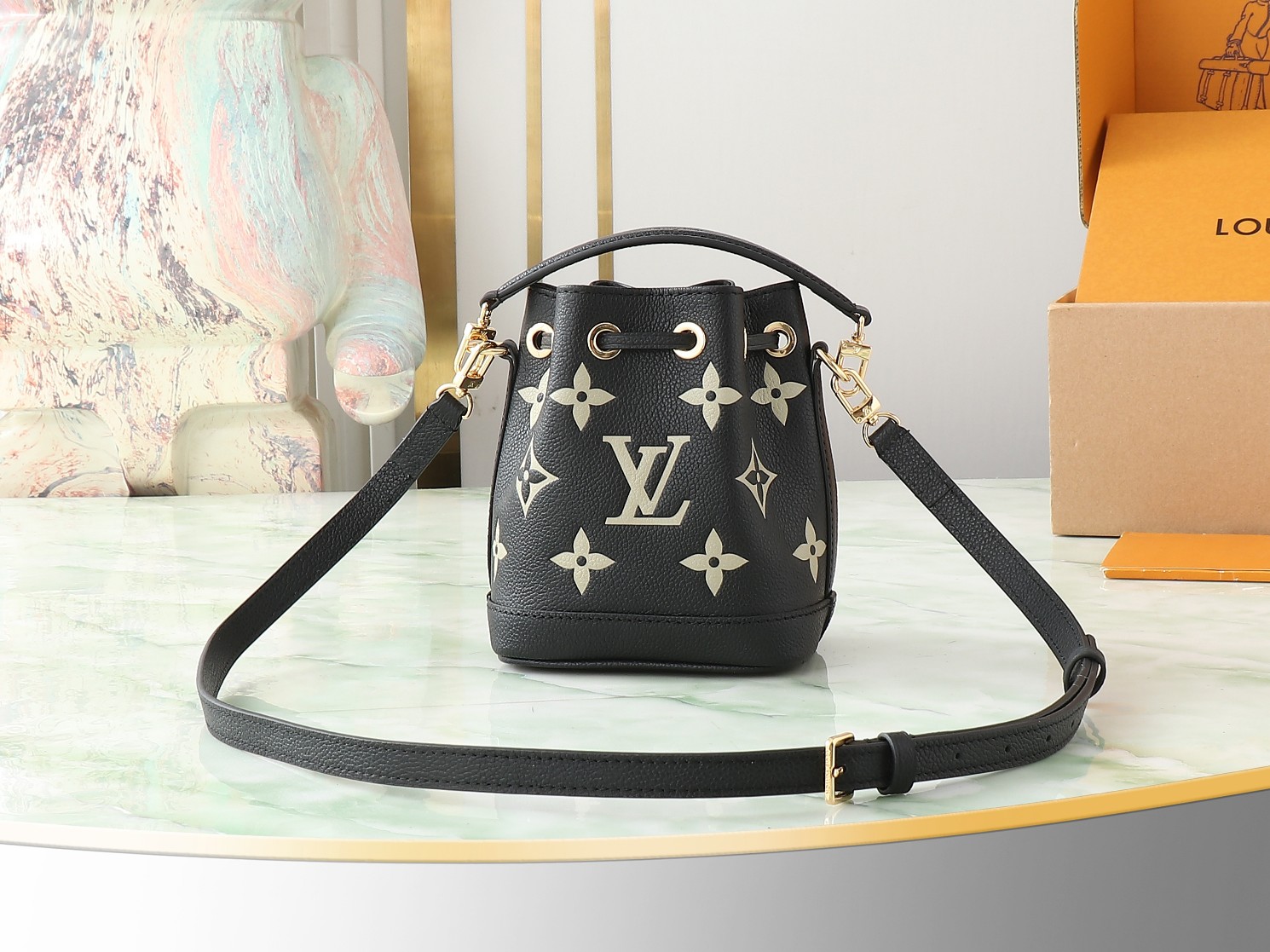 Louis Vuitton Nano Noé Monogram Empreinte Leather Bag - Image 3