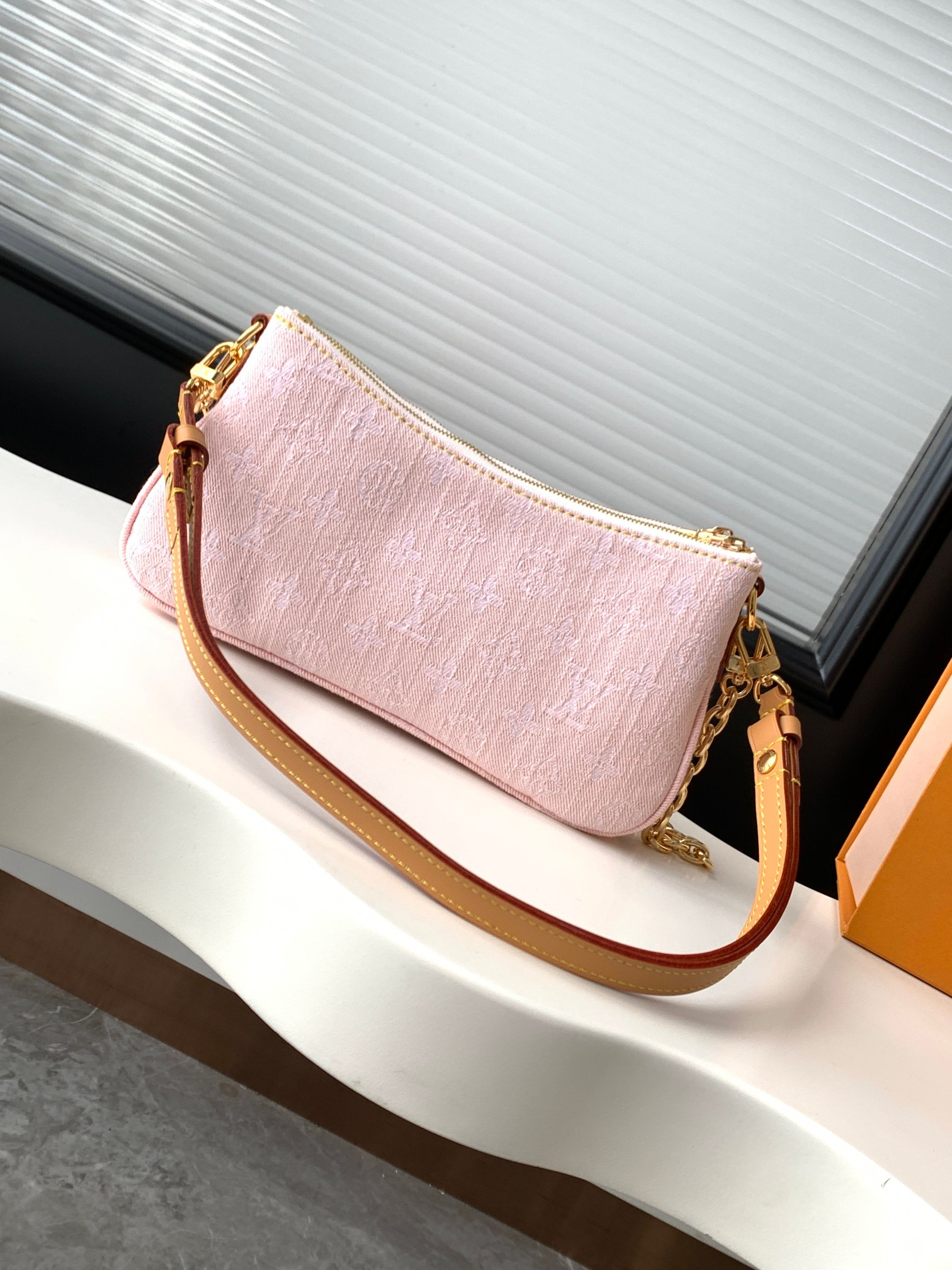 Louis Vuitton Liv Pochette Monogram Denim Crossbody Bag - Image 3