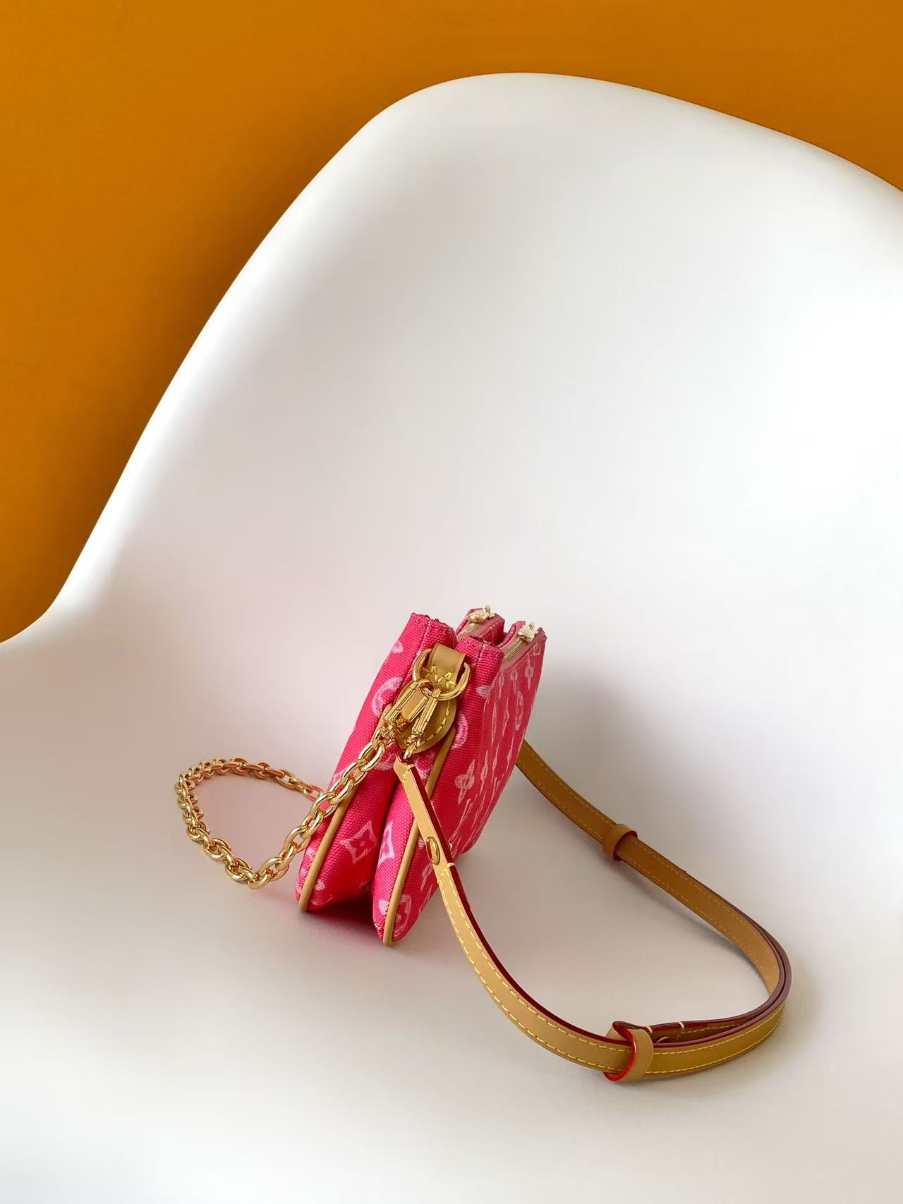 Louis Vuitton Monogram Denim Liv Pochette Crossbody Bag - Image 3