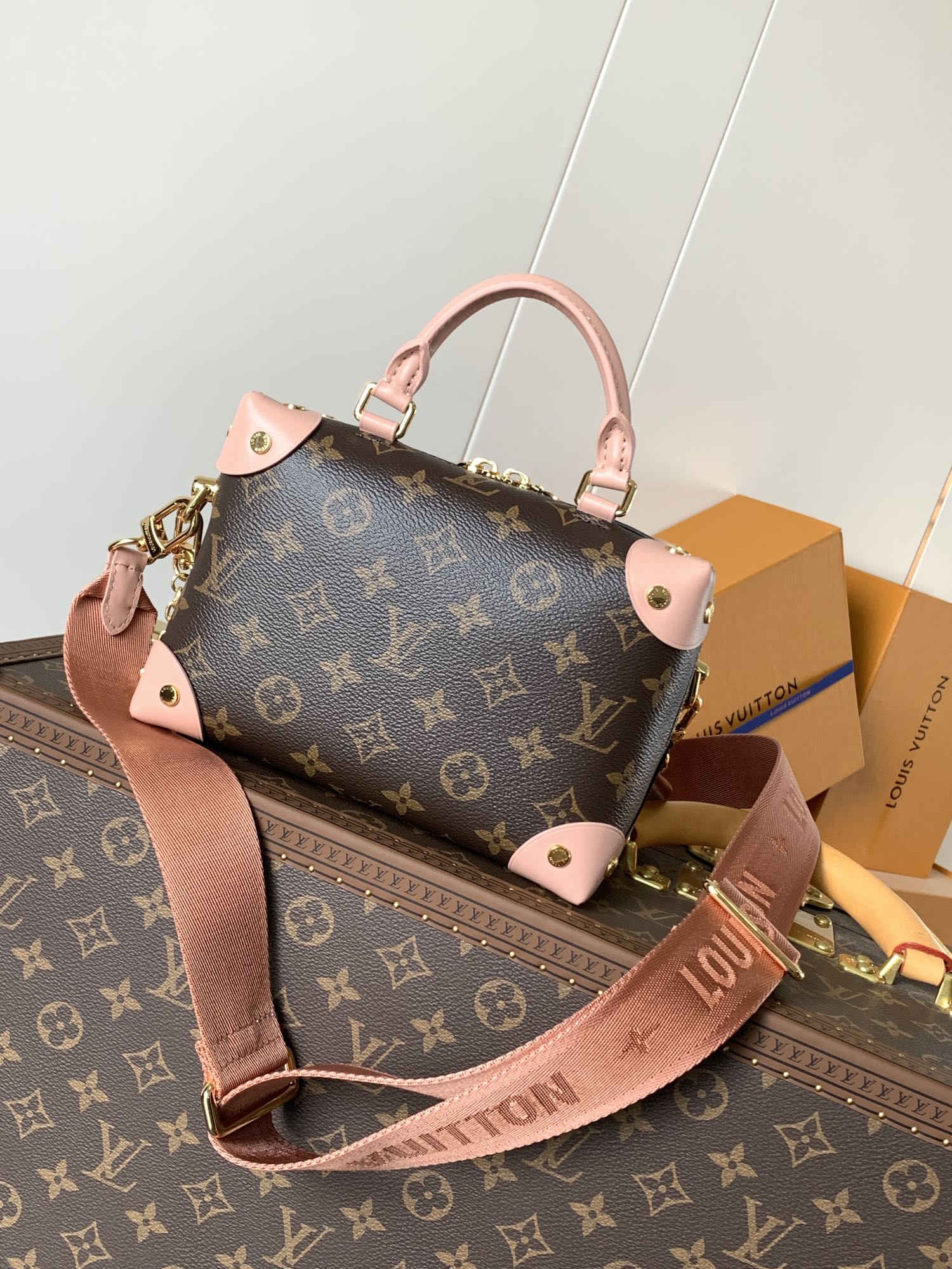 Louis Vuitton Petite Malle Souple Monogram Canvas Crossbody Bag - Image 3