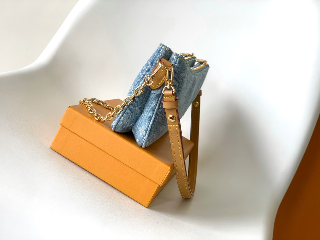 Louis Vuitton Liv Pochette Monogram Denim Crossbody Bag - Image 3