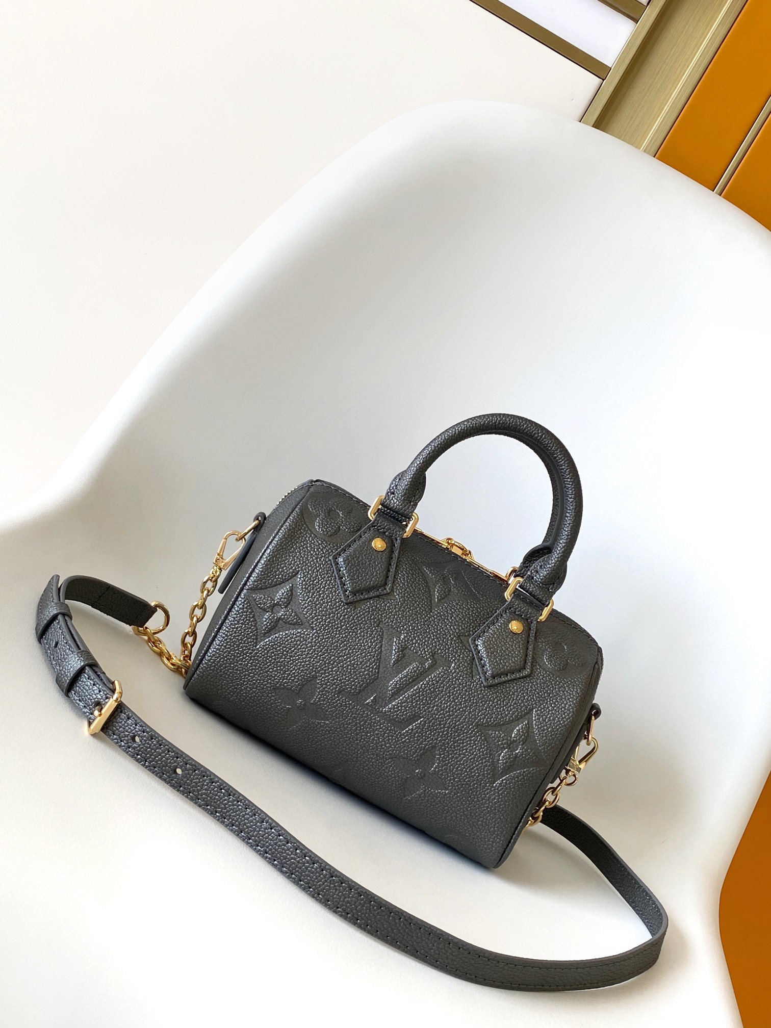 Louis Vuitton Speedy Bandouliere 20 Monogram Empreinte Leather Handbag - Image 3
