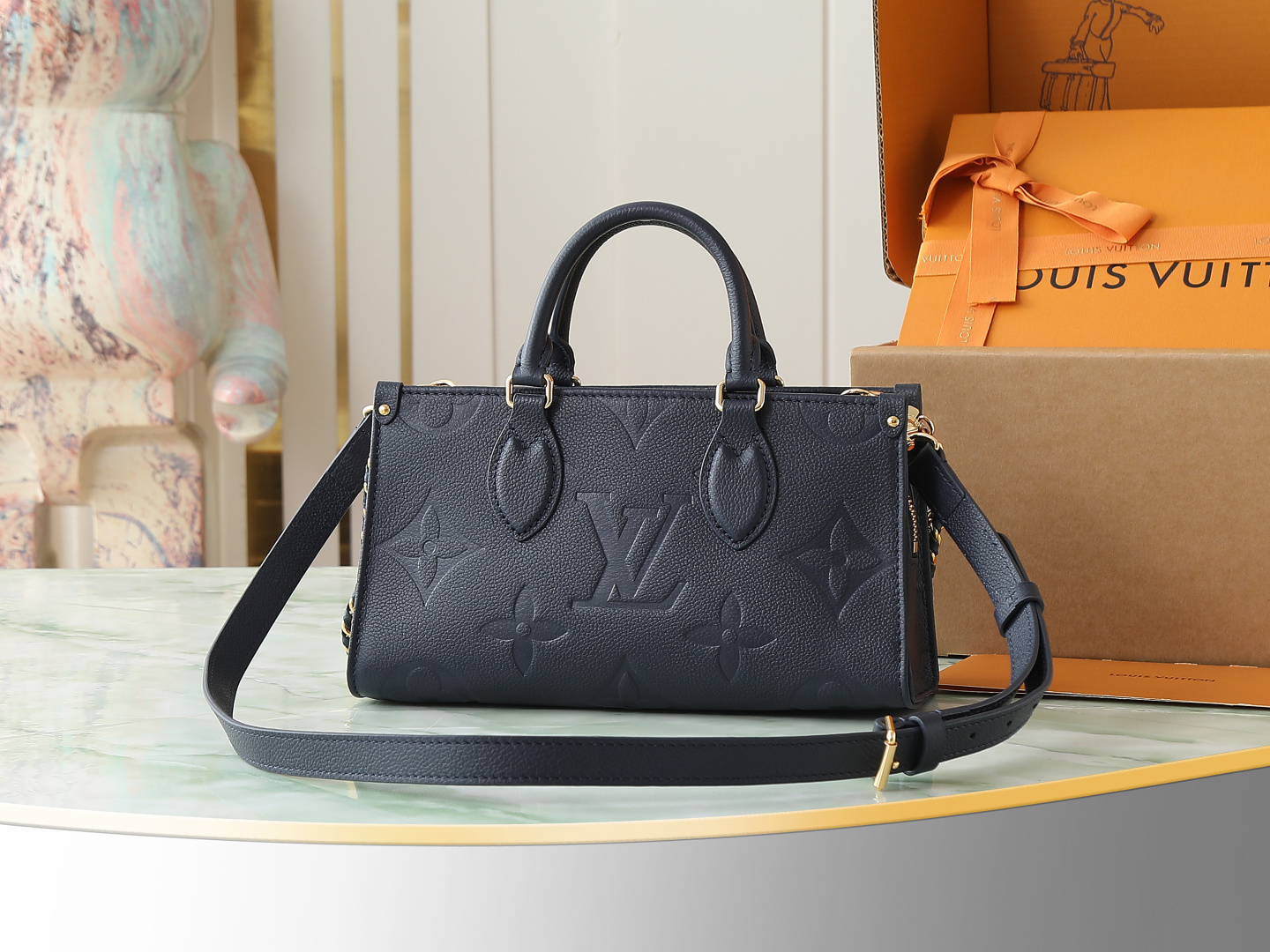 Louis Vuitton OnTheGo Small Handbag in Monogram Empreinte Leather - Image 3