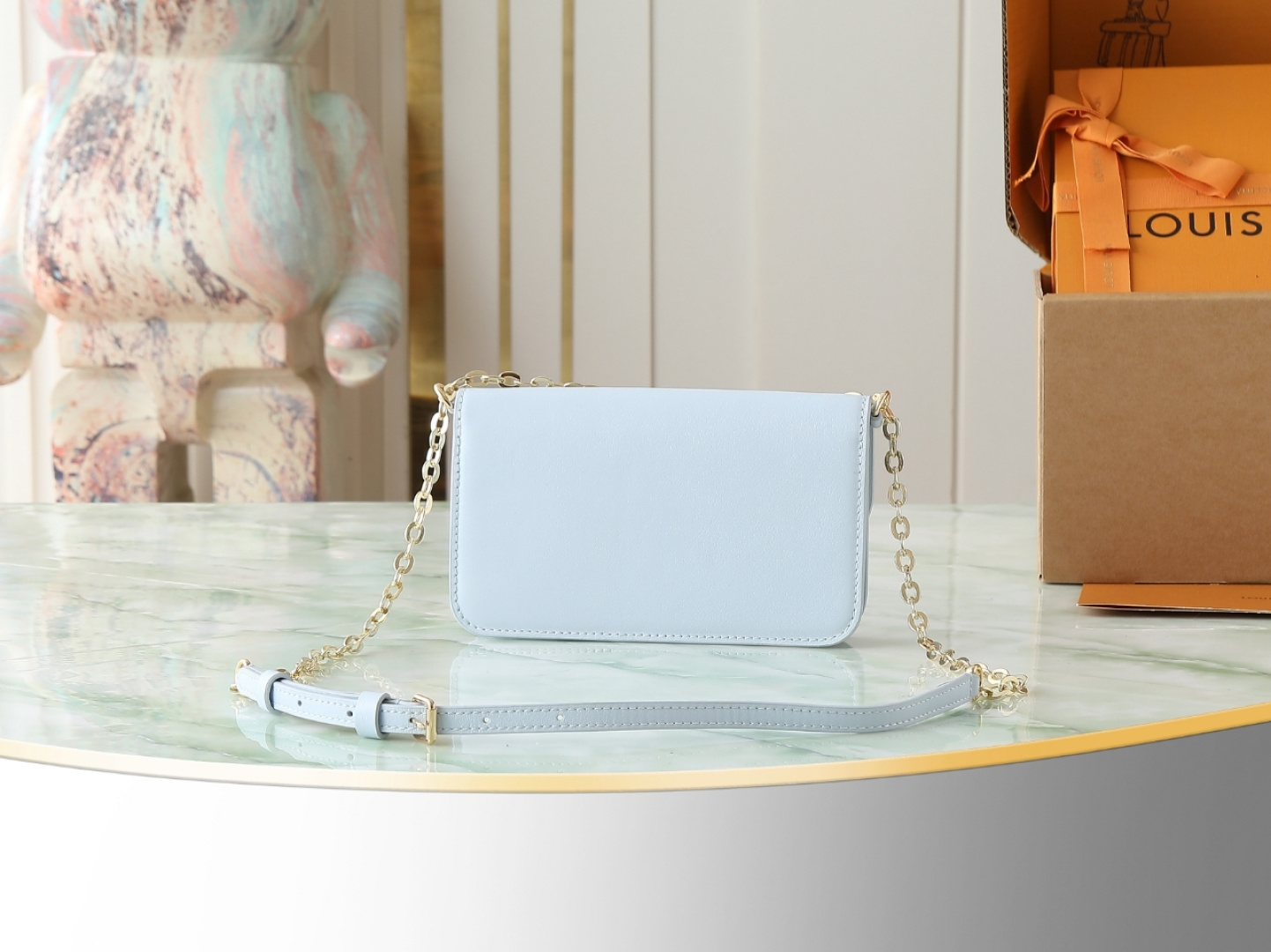 Louis Vuitton LV Bloom Wallet on Chain Bag M14547 in Light Blue - Image 3