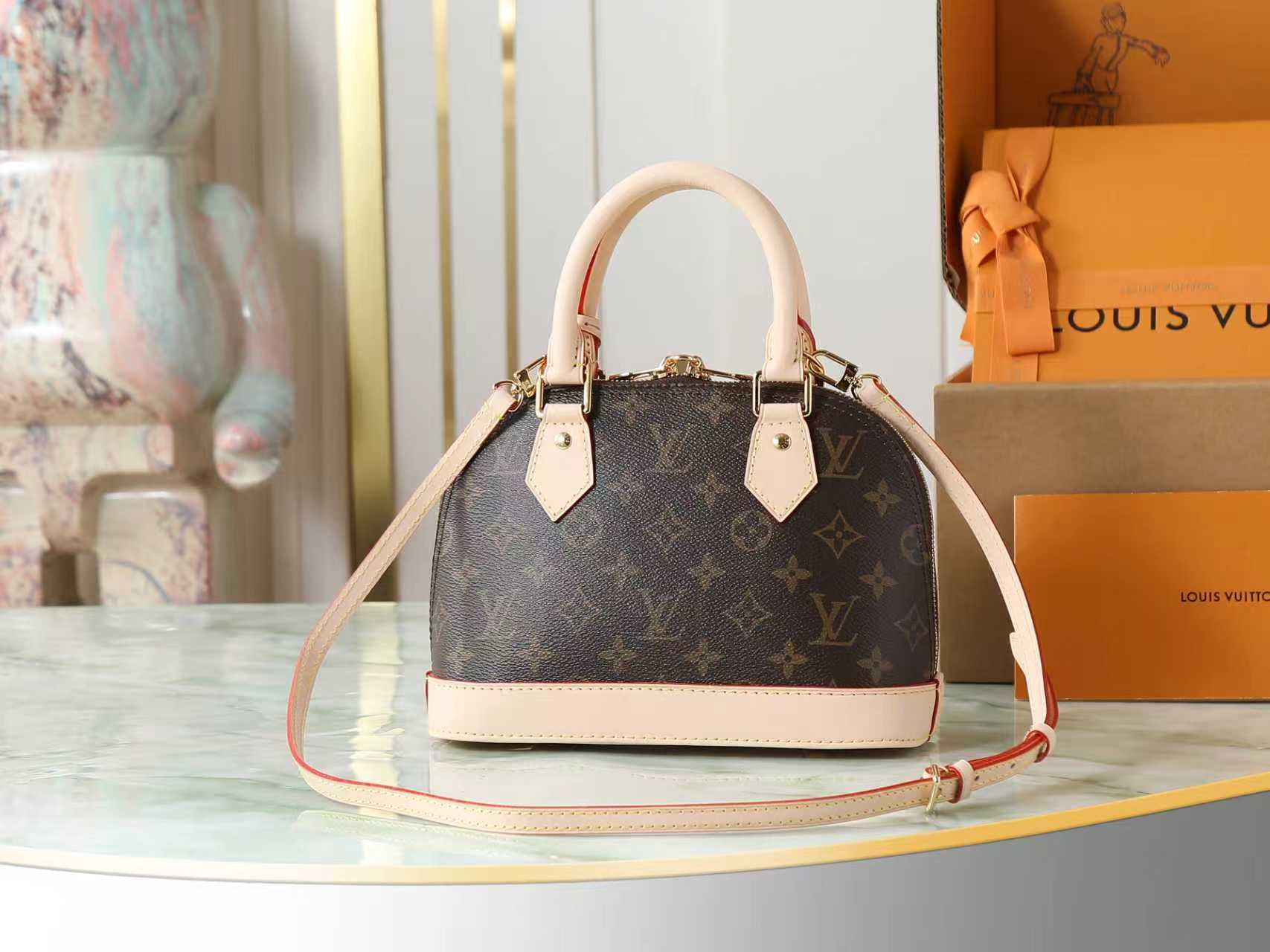 Alma BB Monogram Canvas Crossbody Bag - Image 3