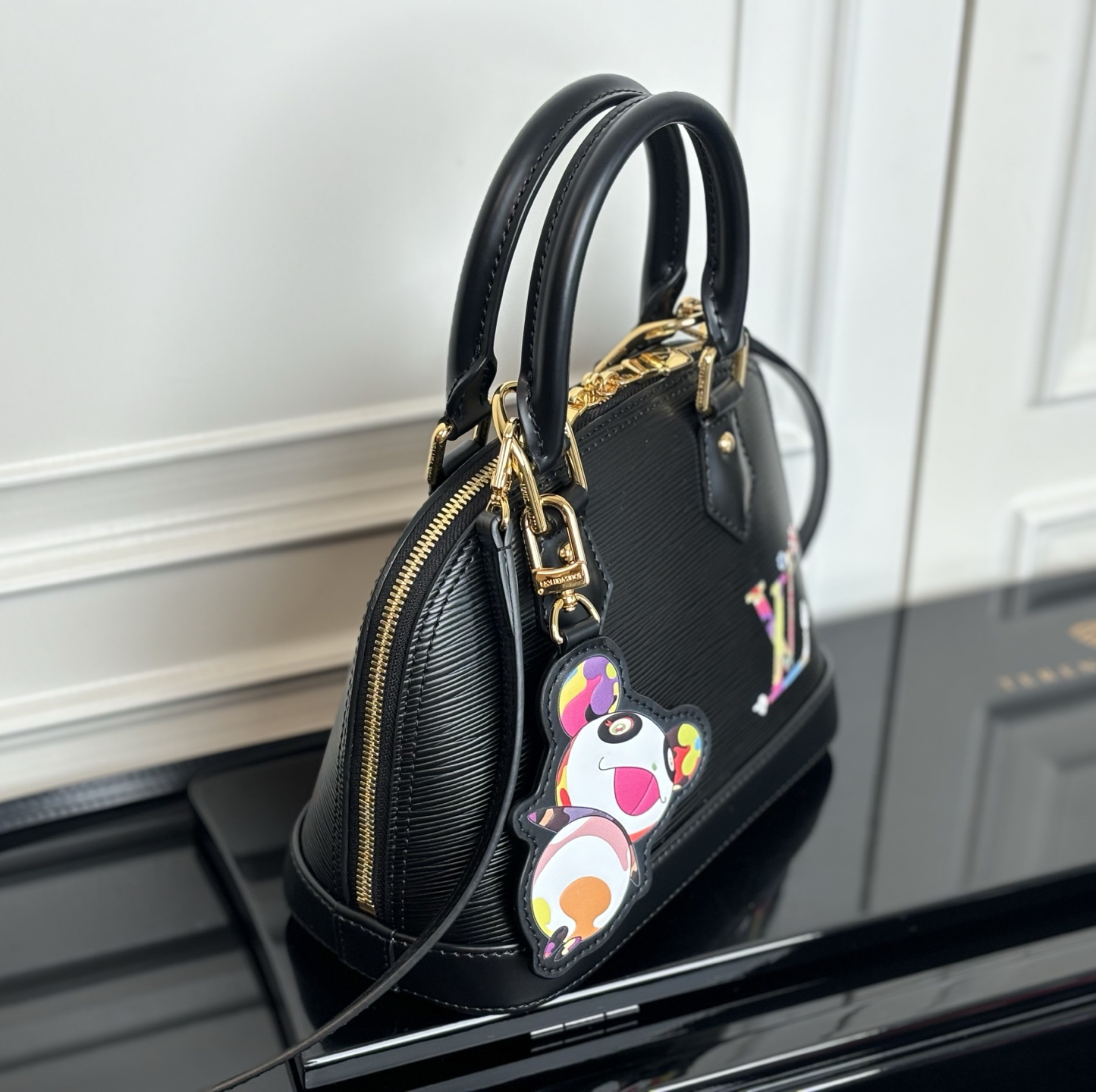Louis Vuitton x Murakami Alma BB Epi Leather Handbag - Image 3