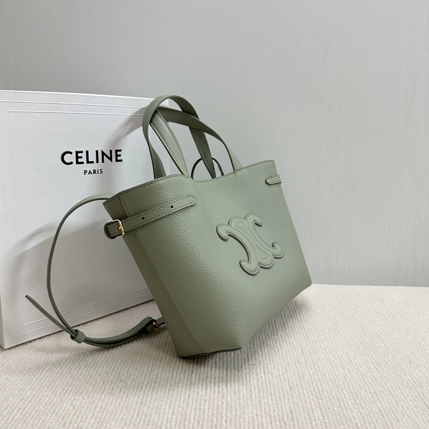 Cabas Anais Small Grained Calfskin Leather Tote Bag - Image 3