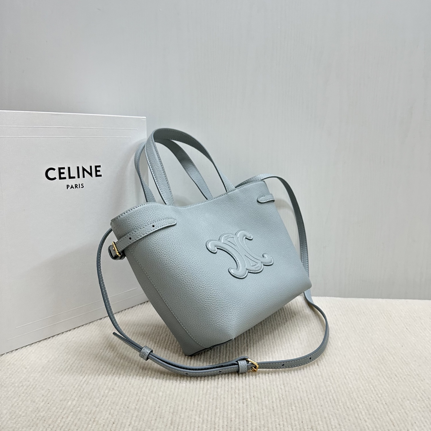Cabas Anais Small Textured Leather Tote Bag - Image 3