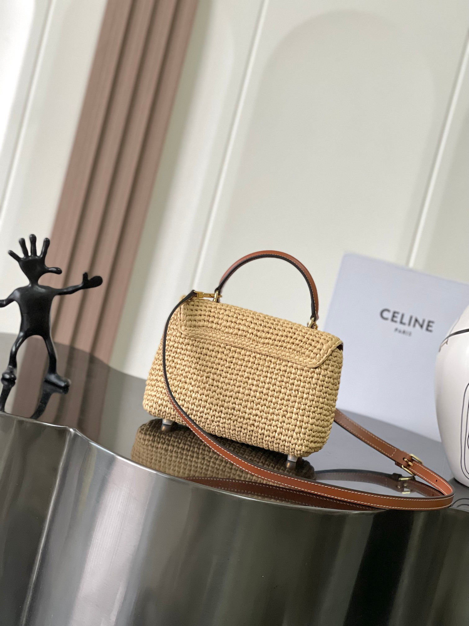 CELINE Teen Nino Woven Crossbody Bag - Image 3