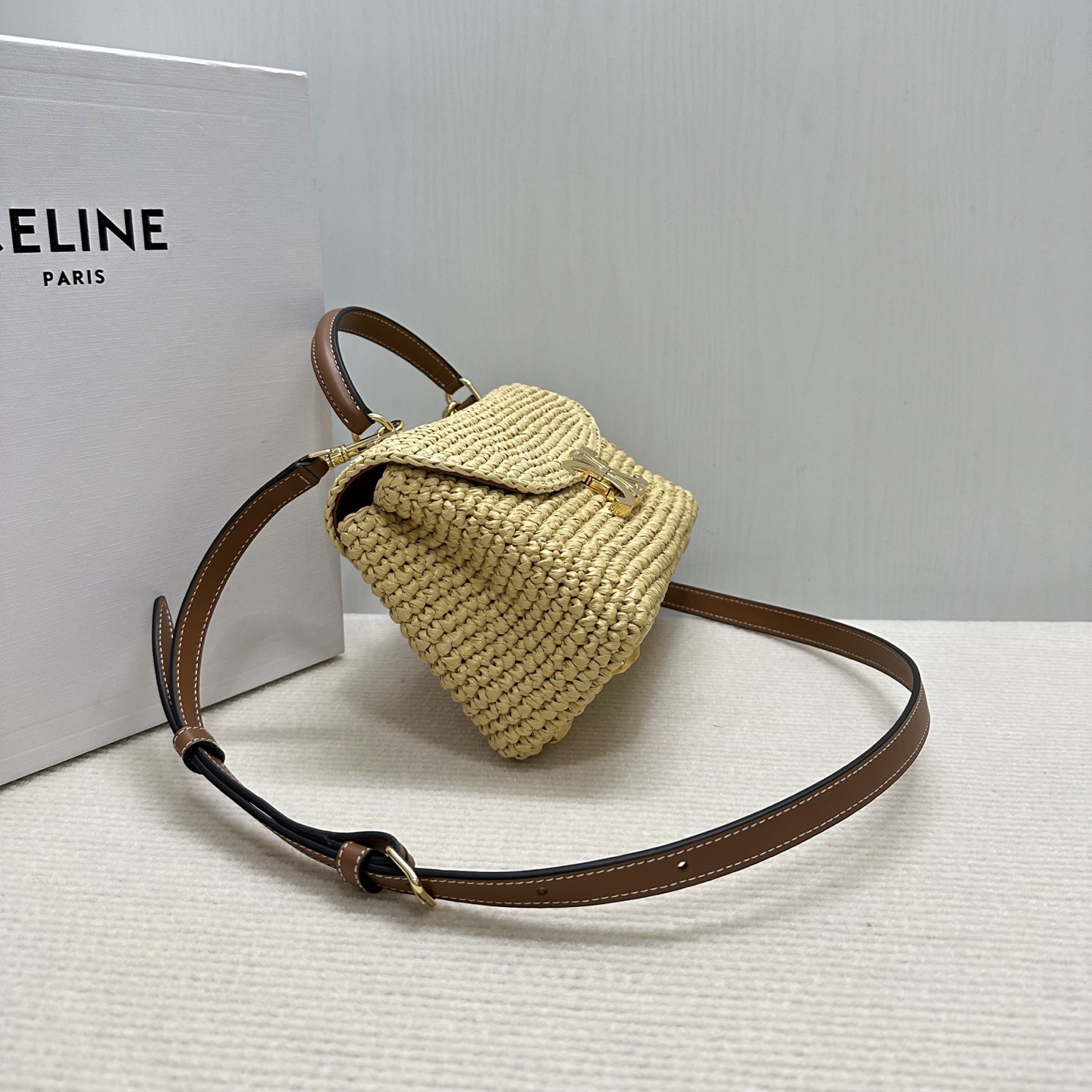 CELINE Teen Nino Woven Crossbody Bag - Image 3