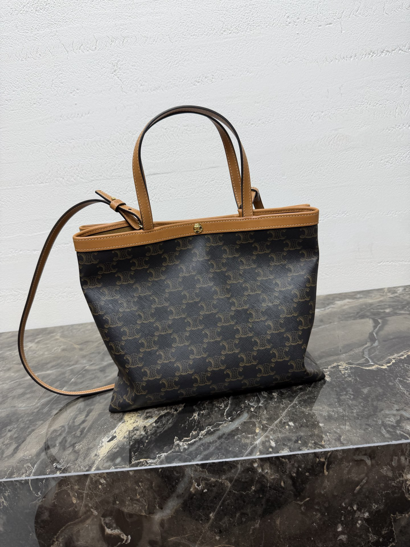 Small Square Cabas Logo-Print Handbag - Image 3