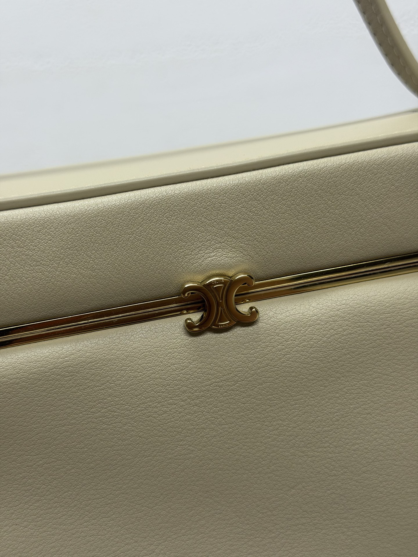 Rectangle Calfskin Handbag with Lambskin Lining - Image 3