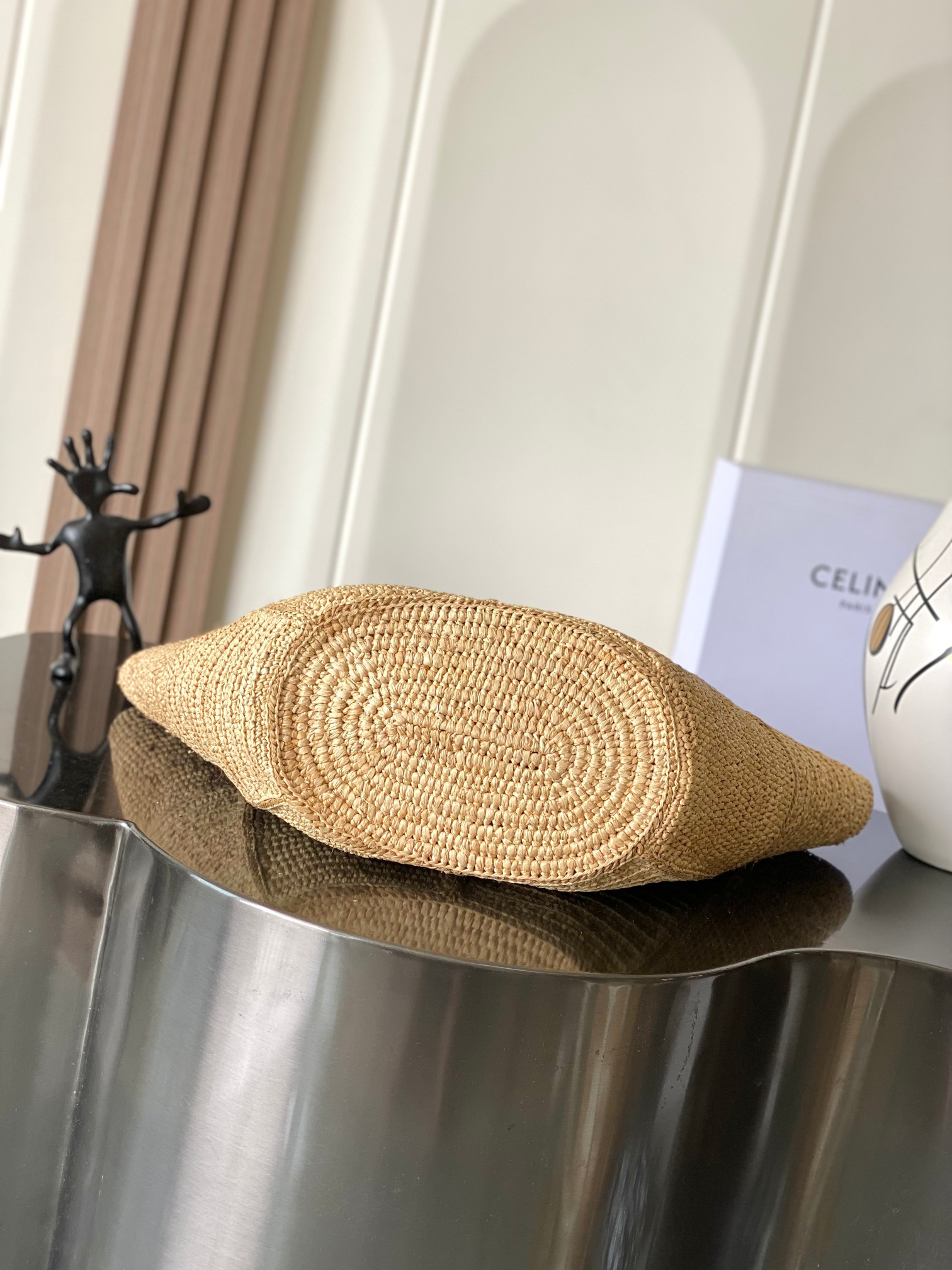 CELINE Medium Woven TRIOMPHE Basket Bag - Image 3