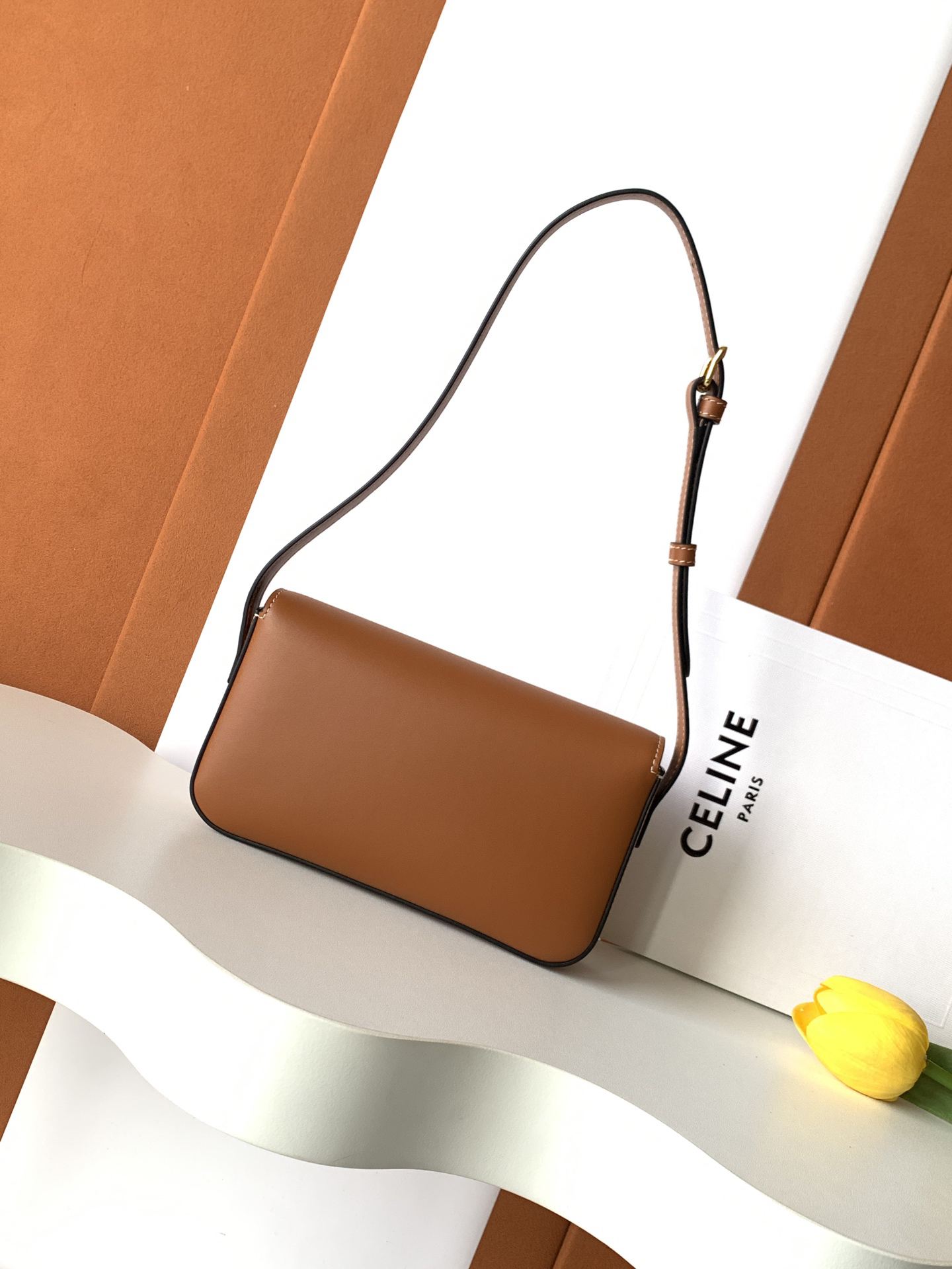 All-Leather Calfskin Shoulder Bag - Image 3