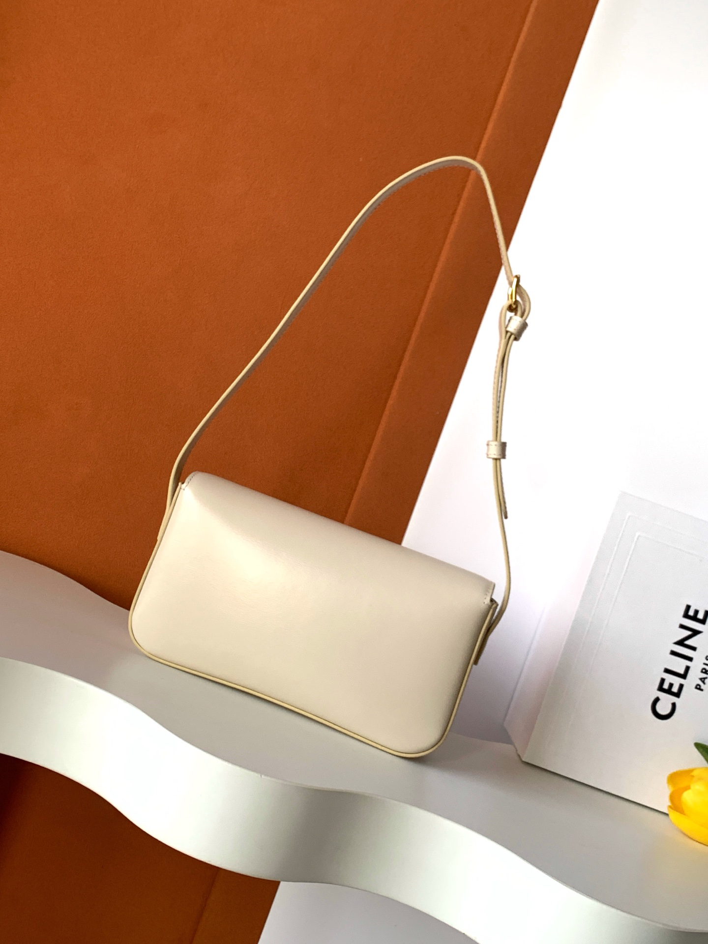 Full-Leather Arch Small Shoulder Bag - Image 3