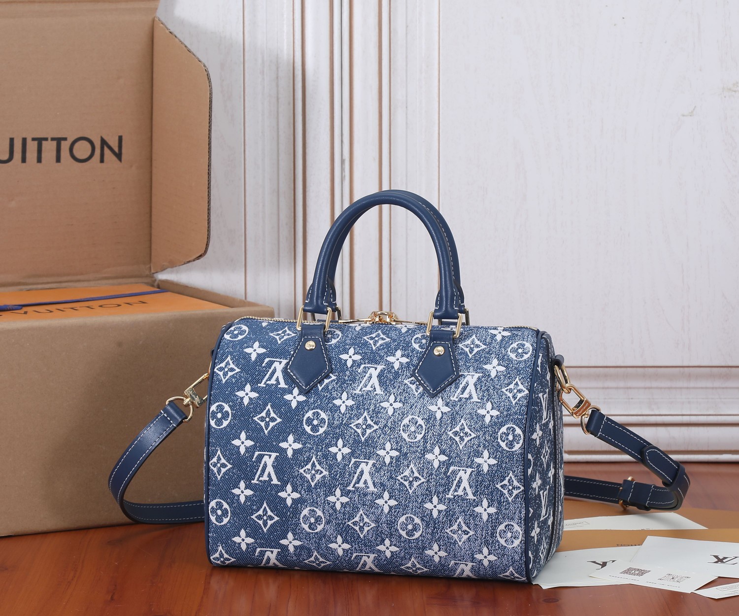 Speedy Bandouliere 25 Denim Handbag - Image 3