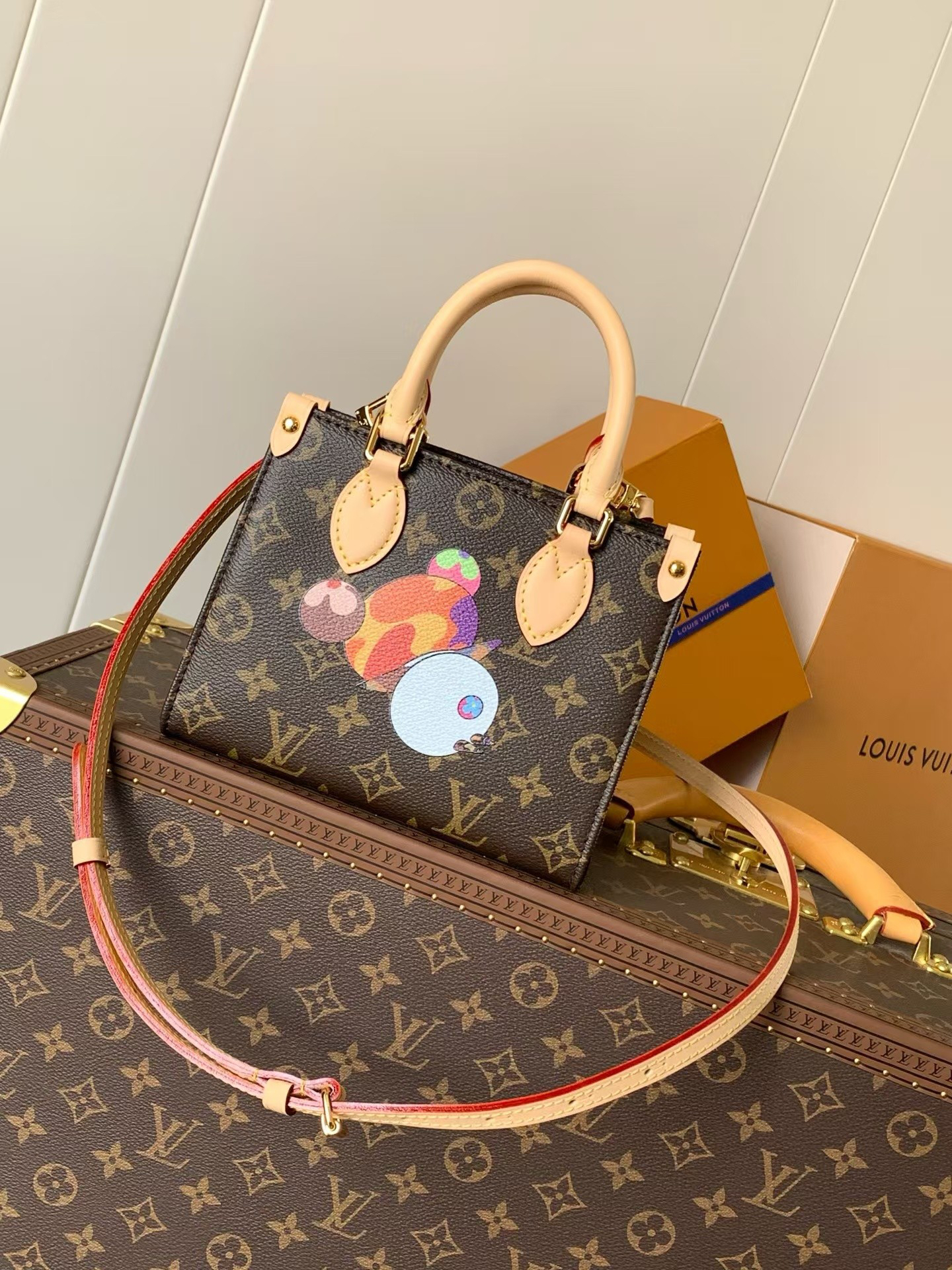 Louis Vuitton x Takashi Murakami OnTheGo Handbag - Image 3