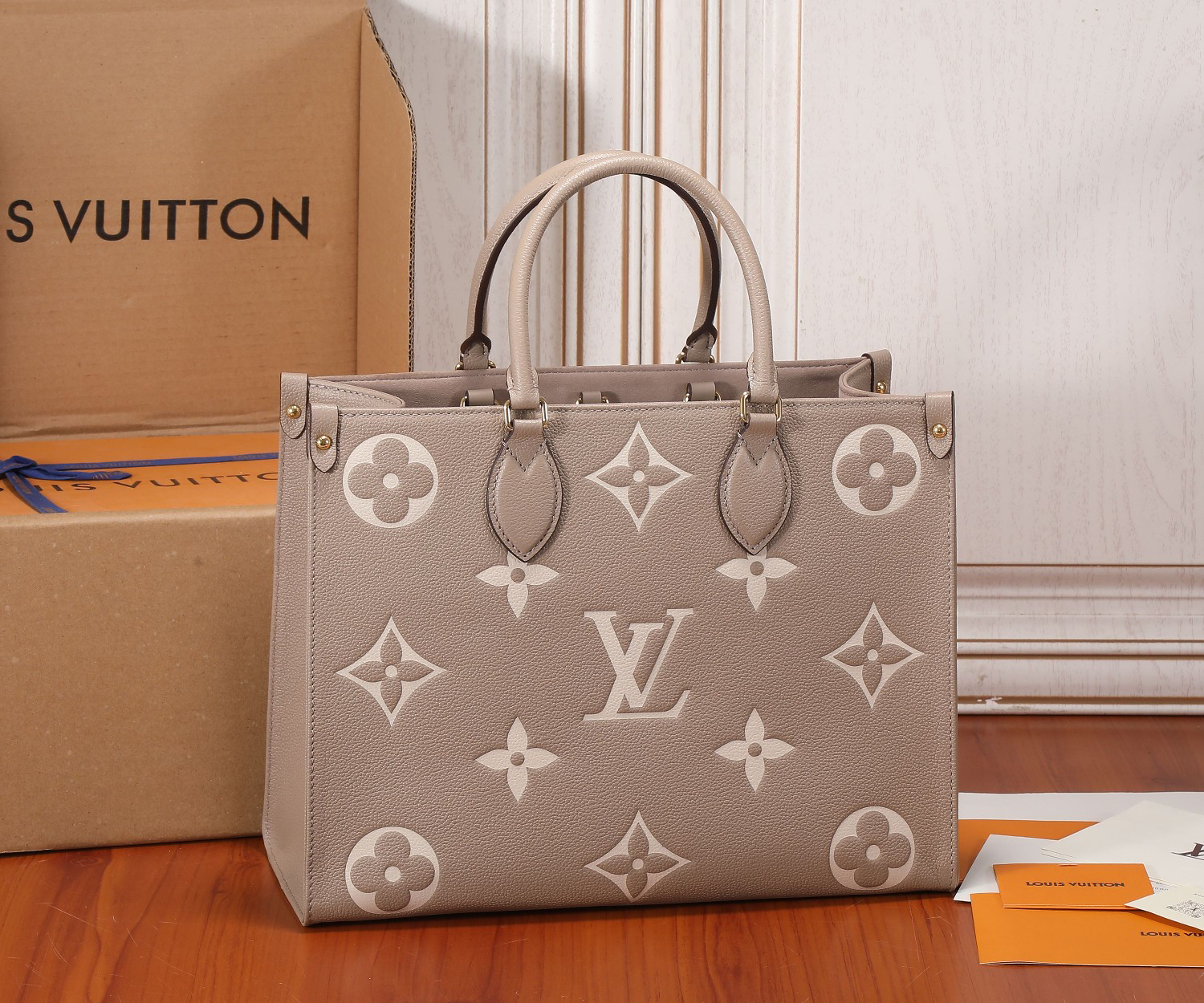 Louis Vuitton OnTheGo MM Tote Bag in Monogram Embossed Leather - Image 3