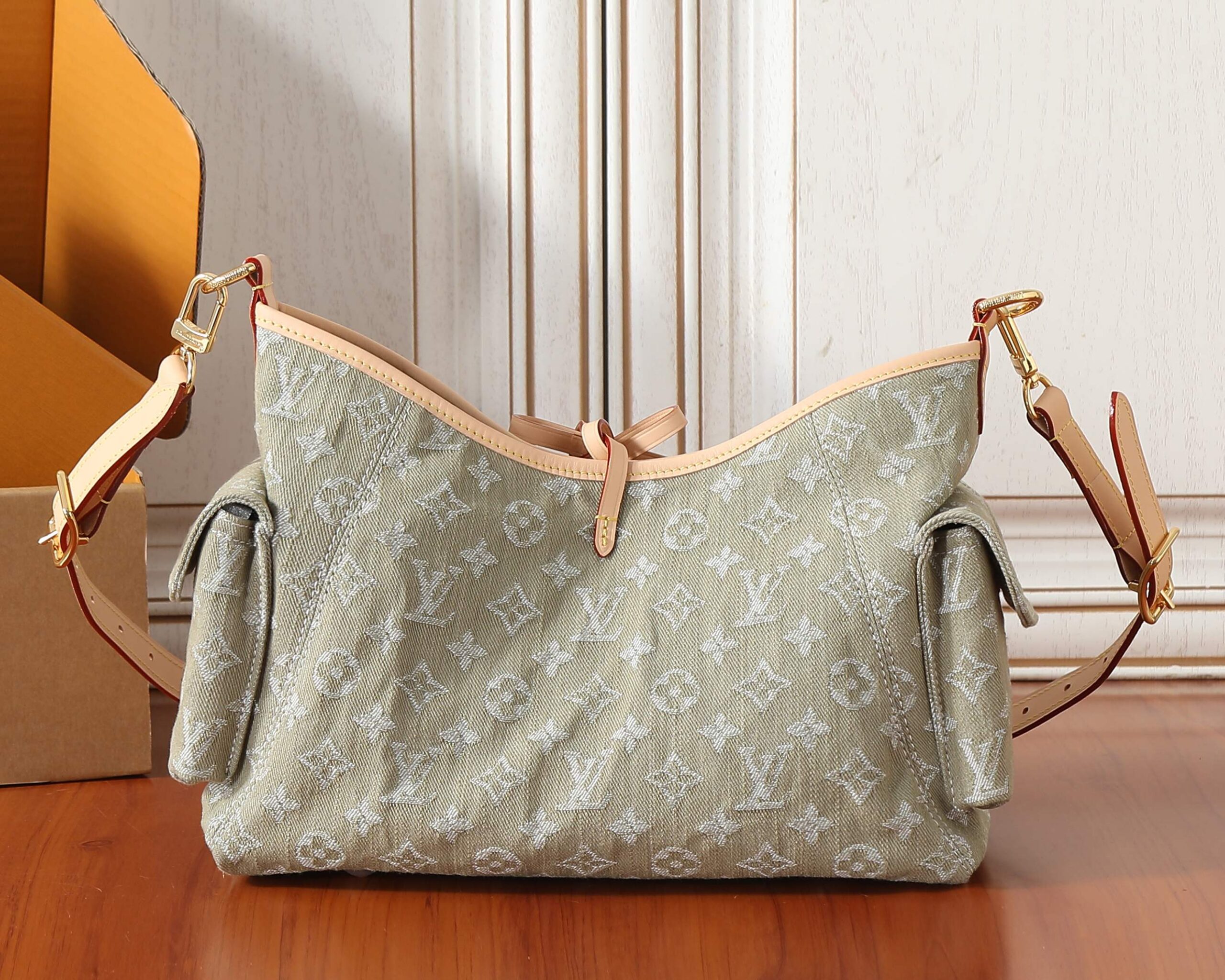 Louis Vuitton CarryAll Cargo Small Denim Handbag - Image 3