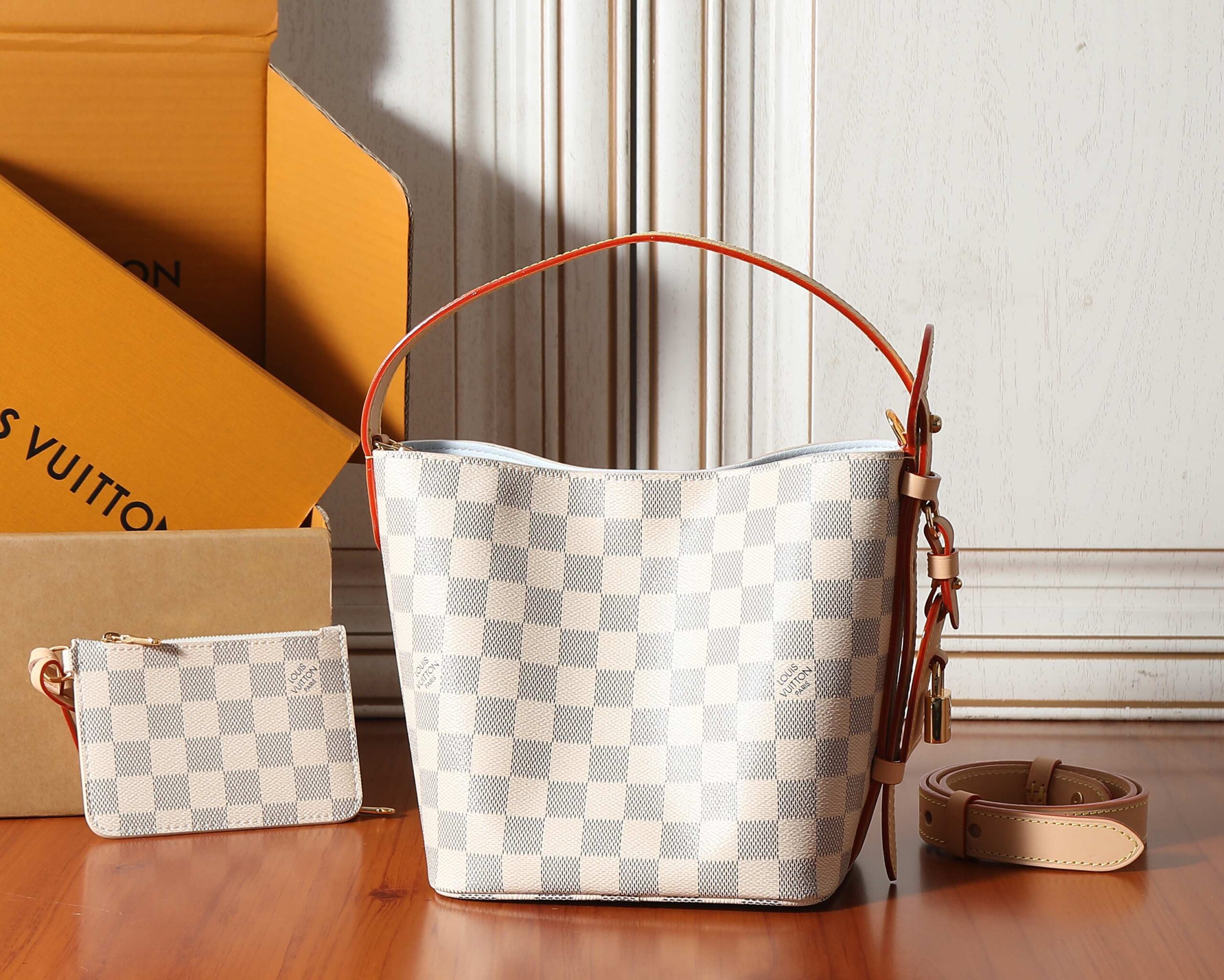 Louis Vuitton All In BB Handbag in Damier Azur Canvas - Image 3