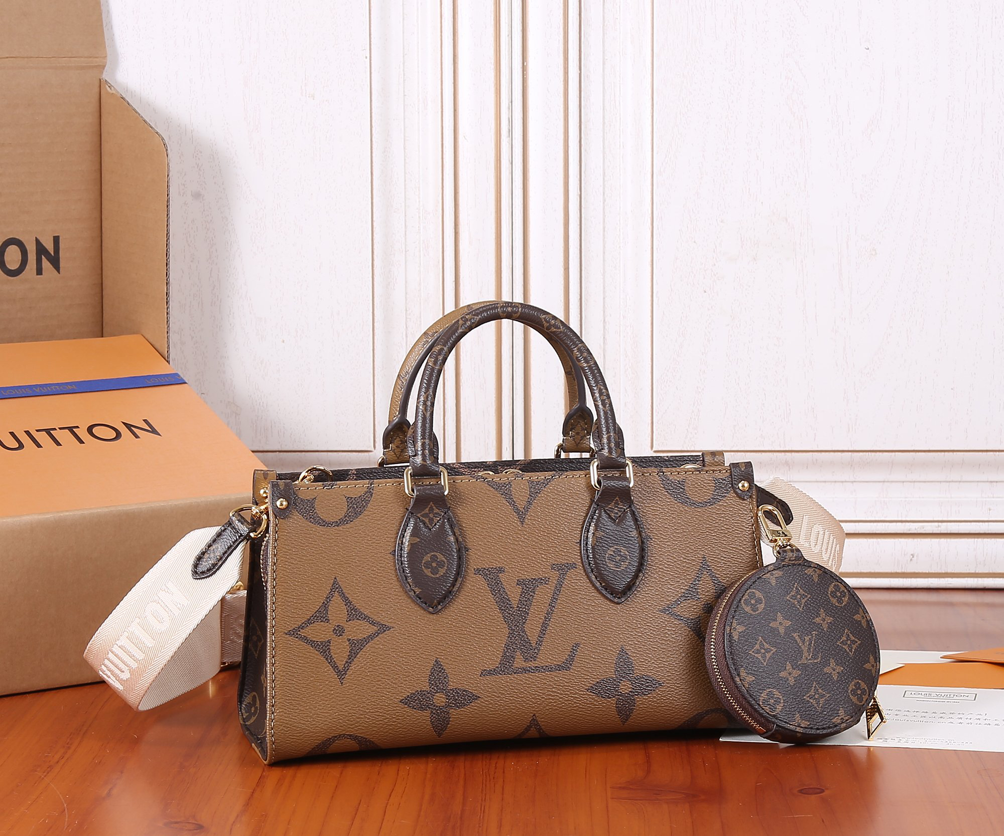 Louis Vuitton OnTheGo East West Tote Bag in Giant Monogram and Monogram Reverse Canvas - Image 3
