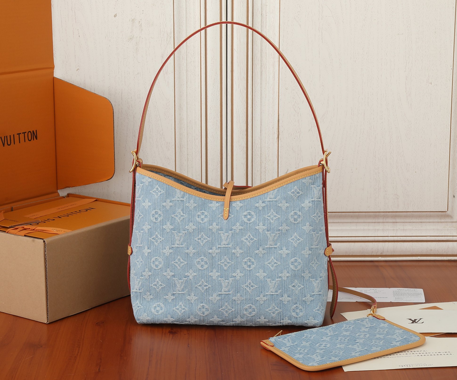Louis Vuitton Carryall Small Handbag in Monogram Denim - Image 3