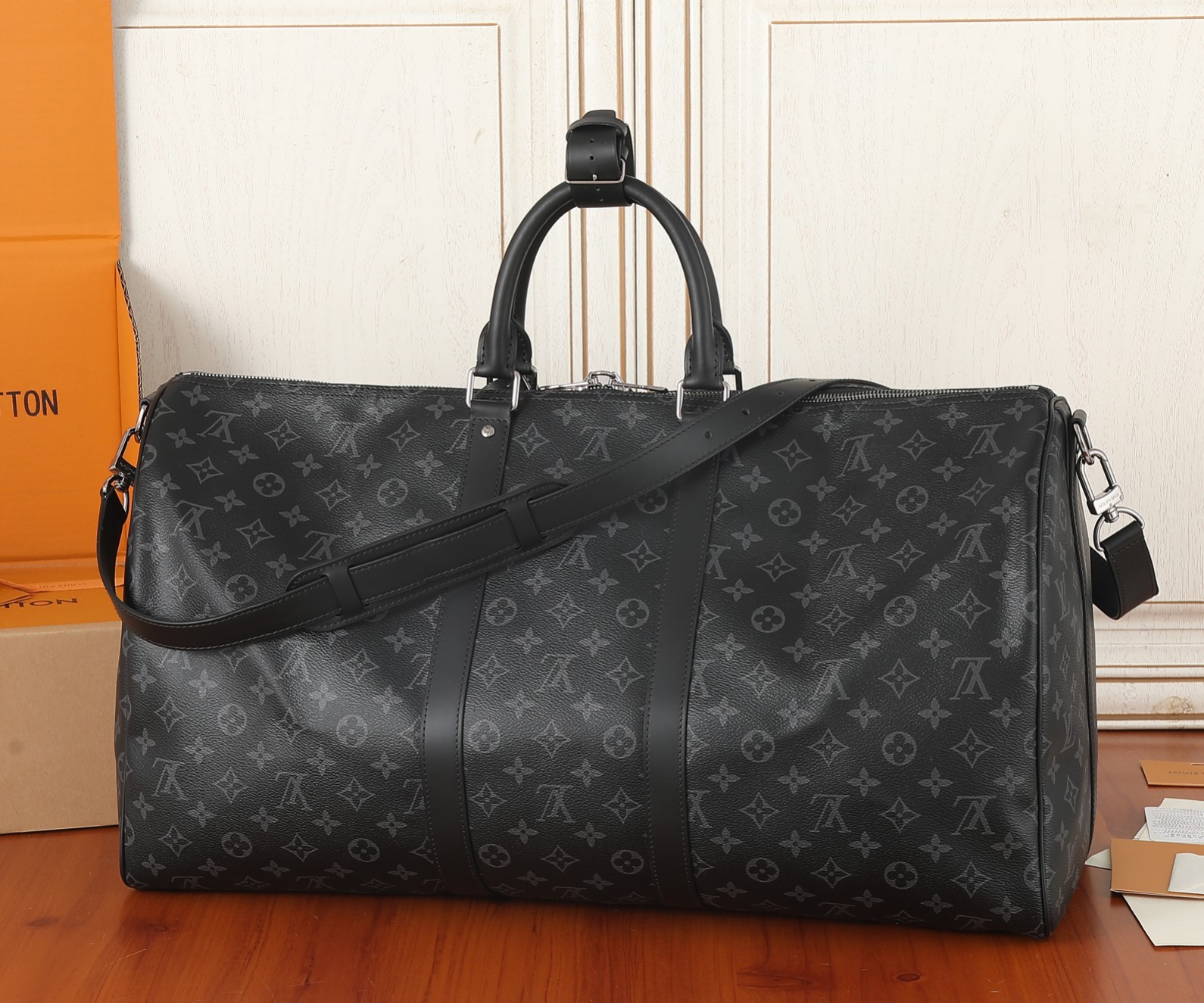 Keepall 55 Travel Bag in Monogram Eclipse Canvas - Image 3