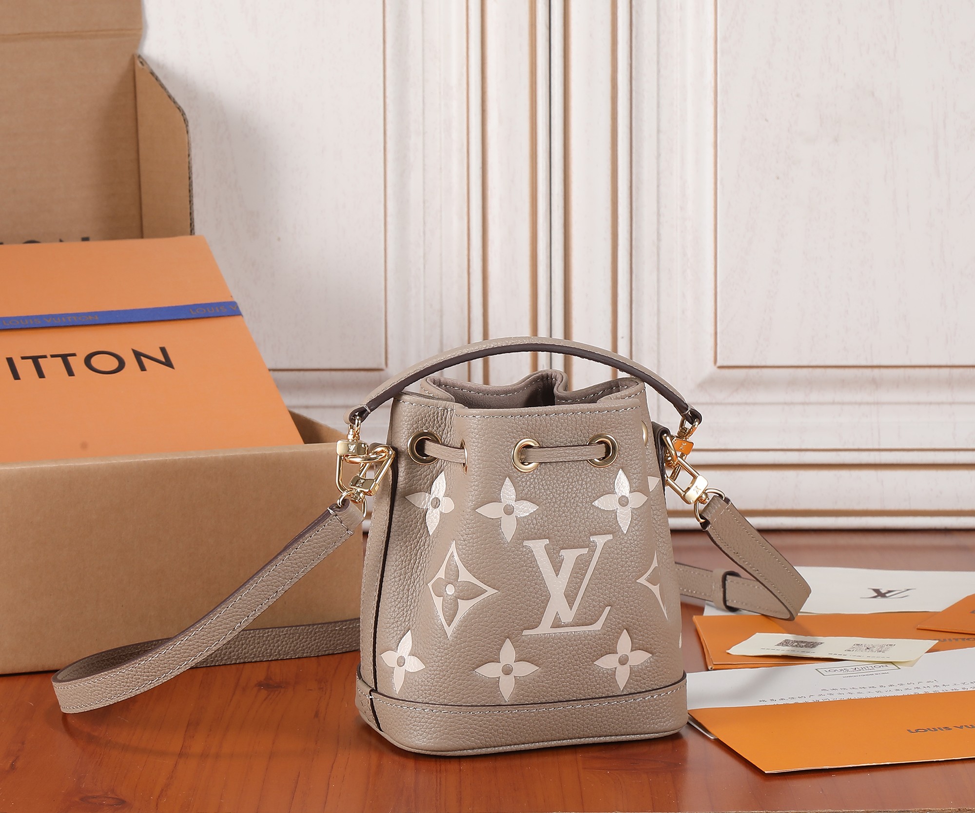 Louis Vuitton Nano Noé Monogram Empreinte Leather Crossbody Bag - Image 3