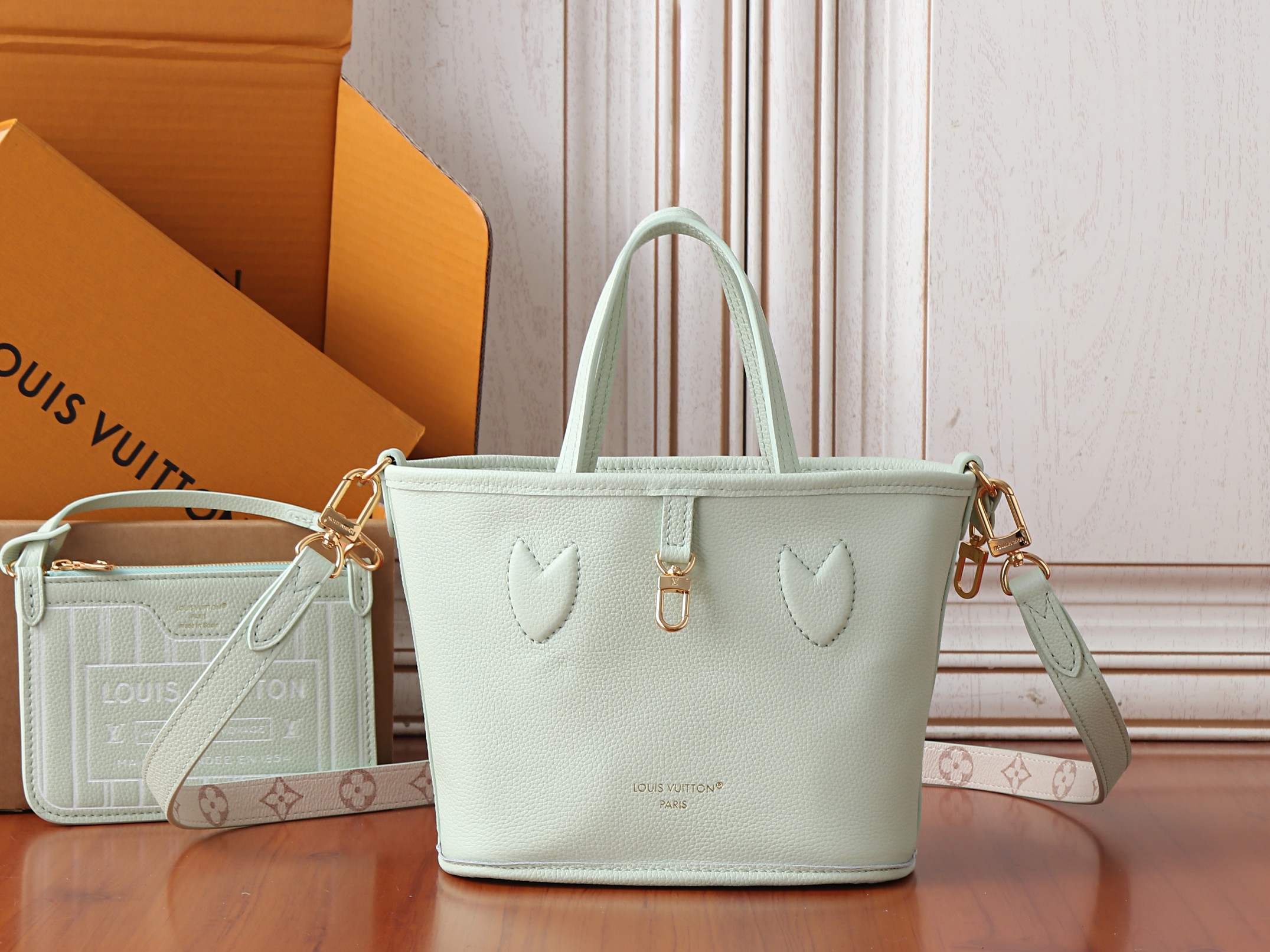 Louis Vuitton Neverfull Inside Out BB Monogram Dune Tote Bag - Image 3